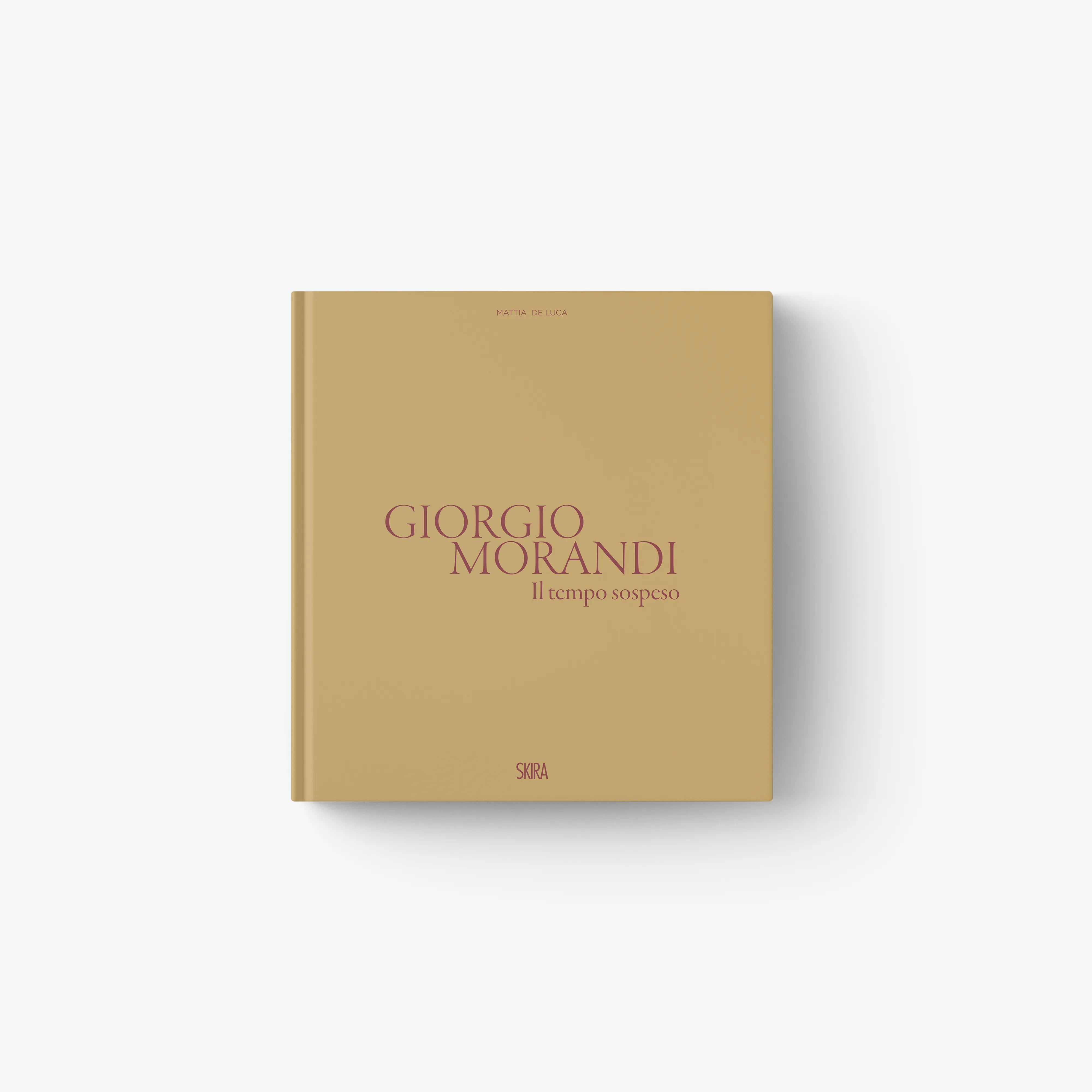 Contemporary art book in beige with Giorgio Morandi text, Skira Arte, monograph on Giorgio Morandi 1890-1964