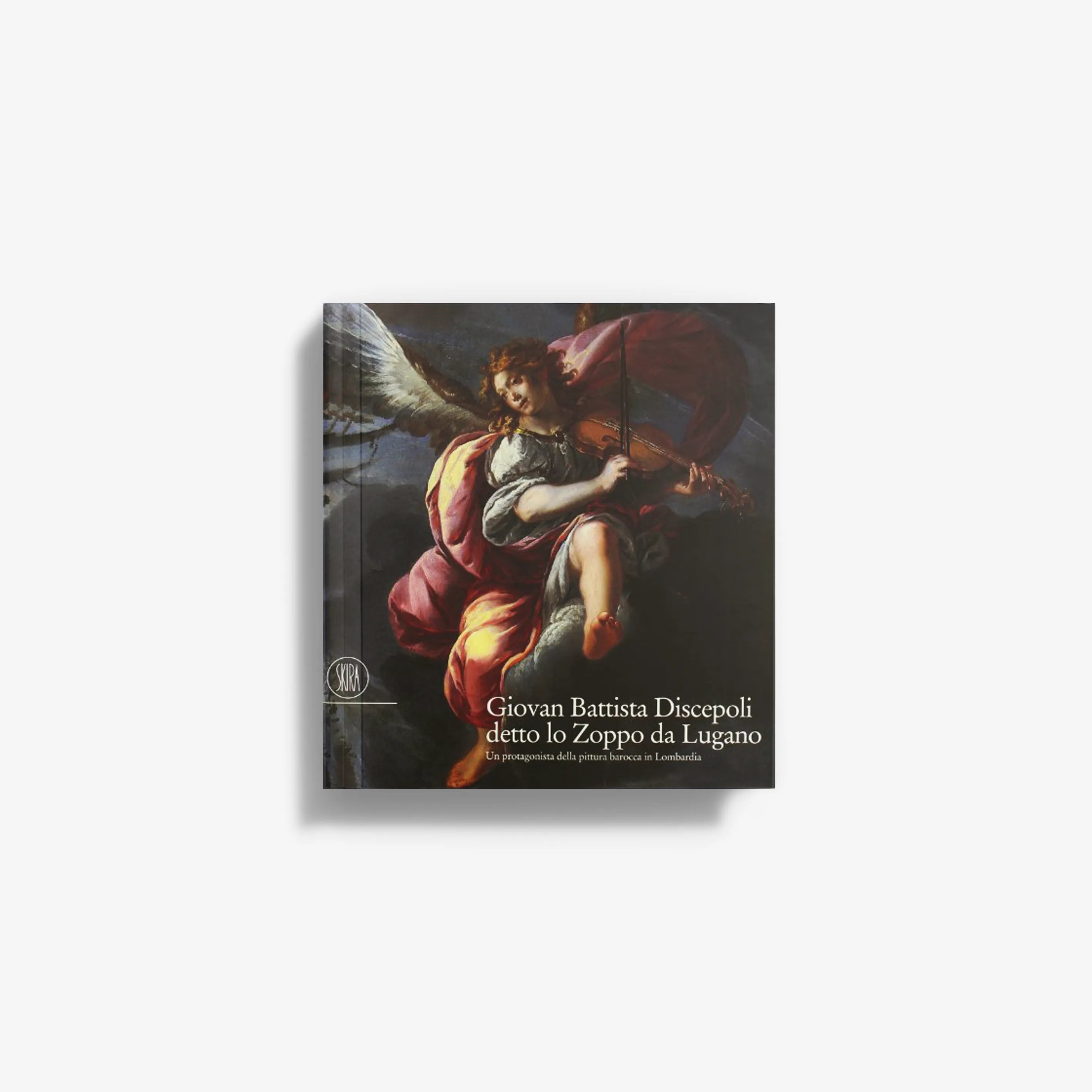 Classical art print with red-clad figures in dramatic pose