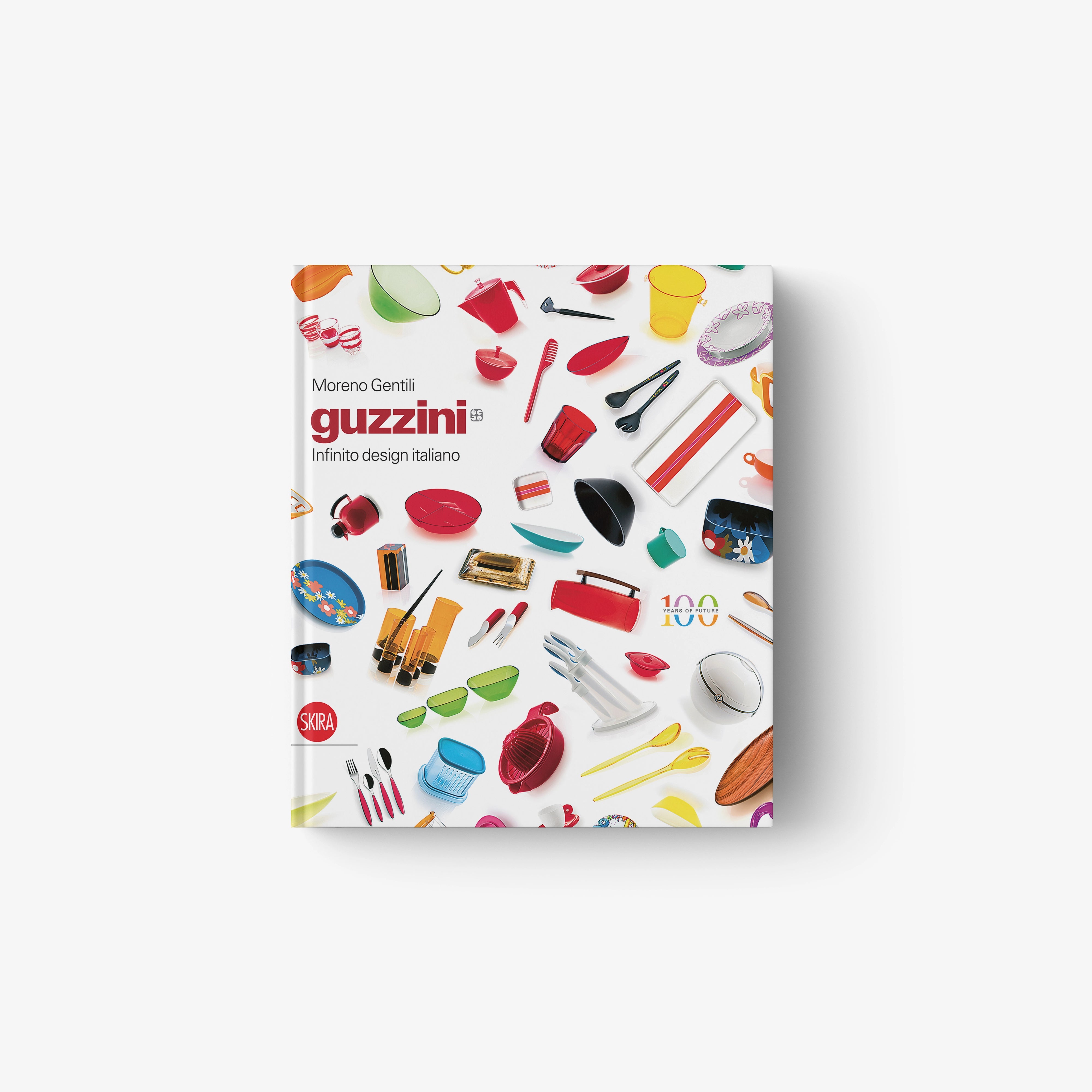 Guzzini Infinito Design Italiano gift box with colorful utensil pattern