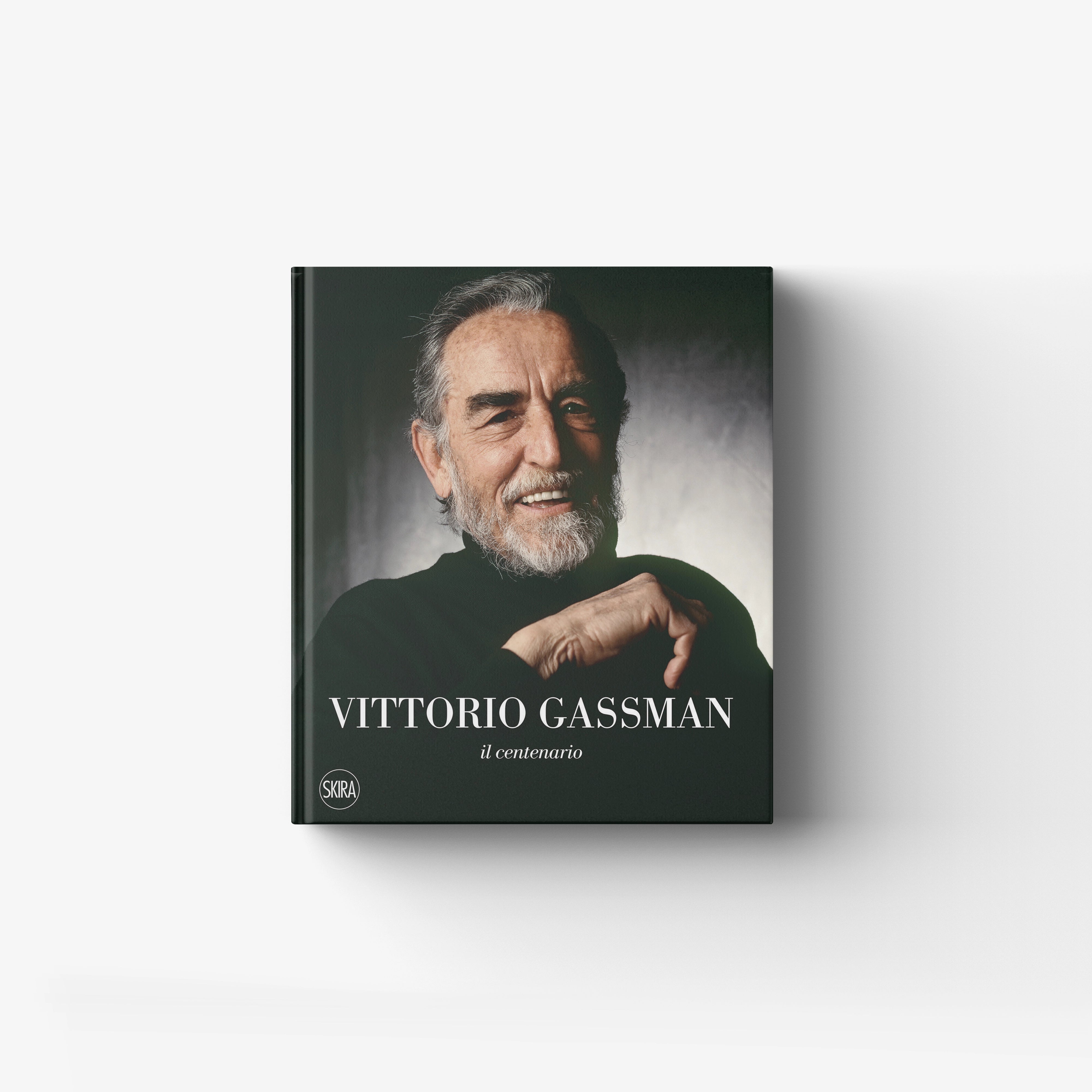 Biographical book on Vittorio Gassman by Skira Arte in dark green with private materials, unpublished images and objects