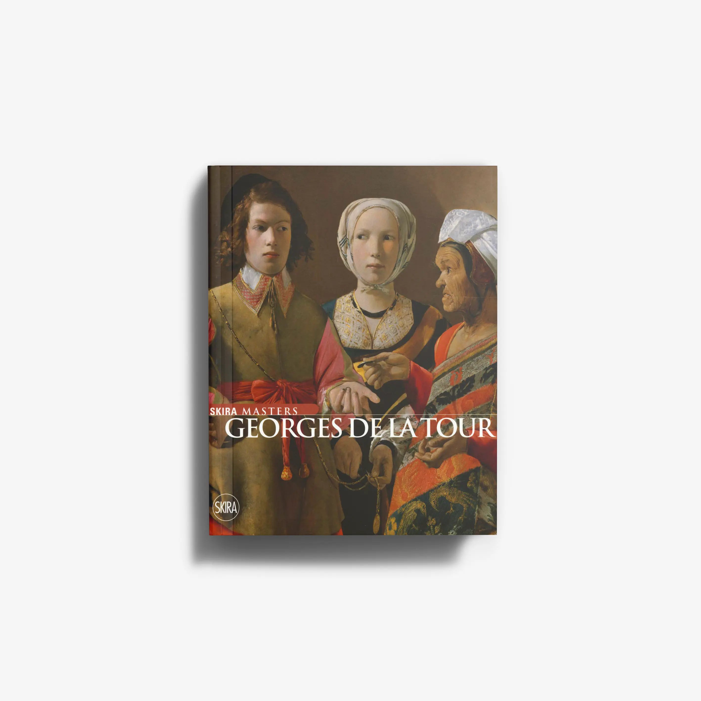 Classic art book by Skira Arte, Georges De la Tour, featuring three painted women in headscarves and period dress