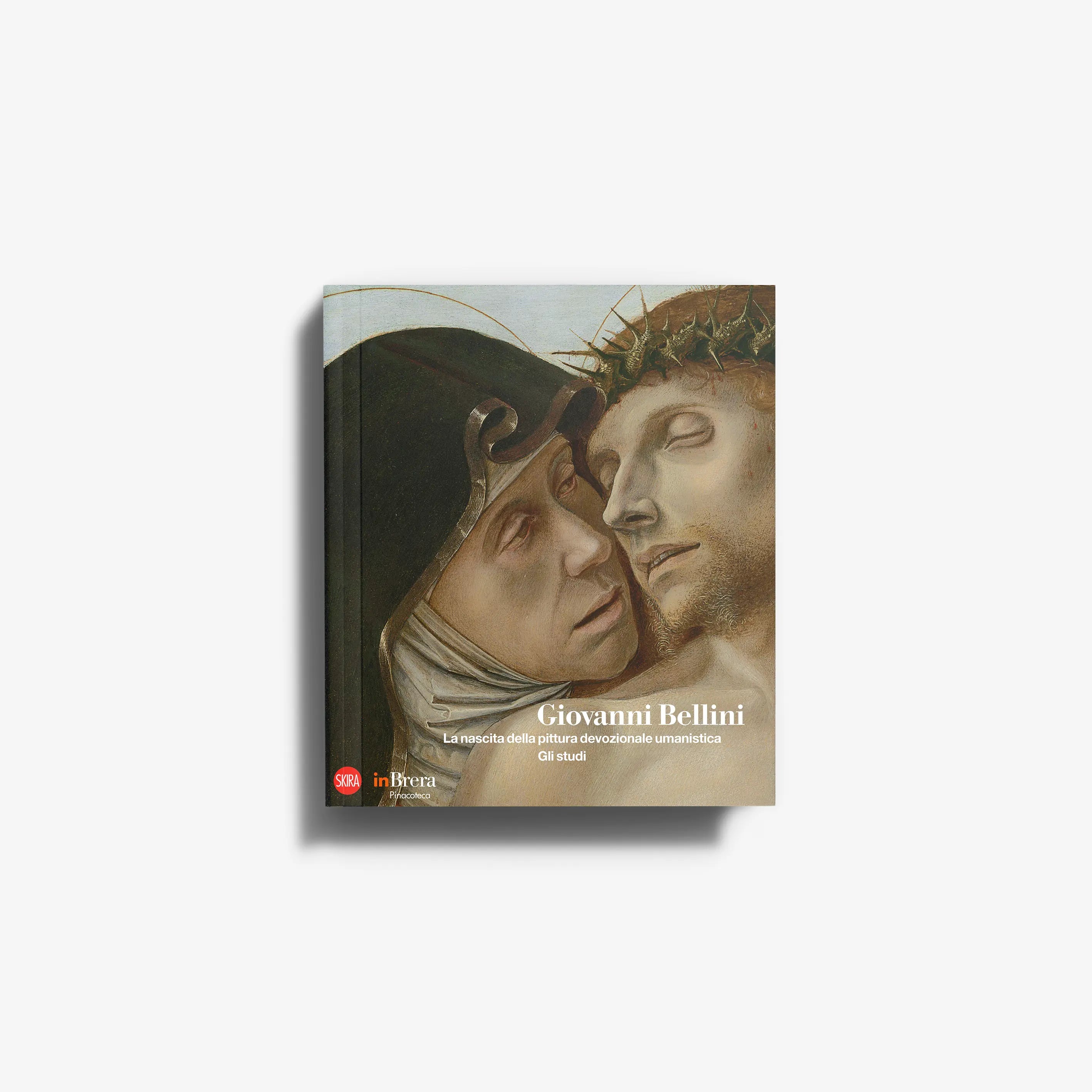 Giovanni Bellini art book cover with two Renaissance portraits, green and beige tones