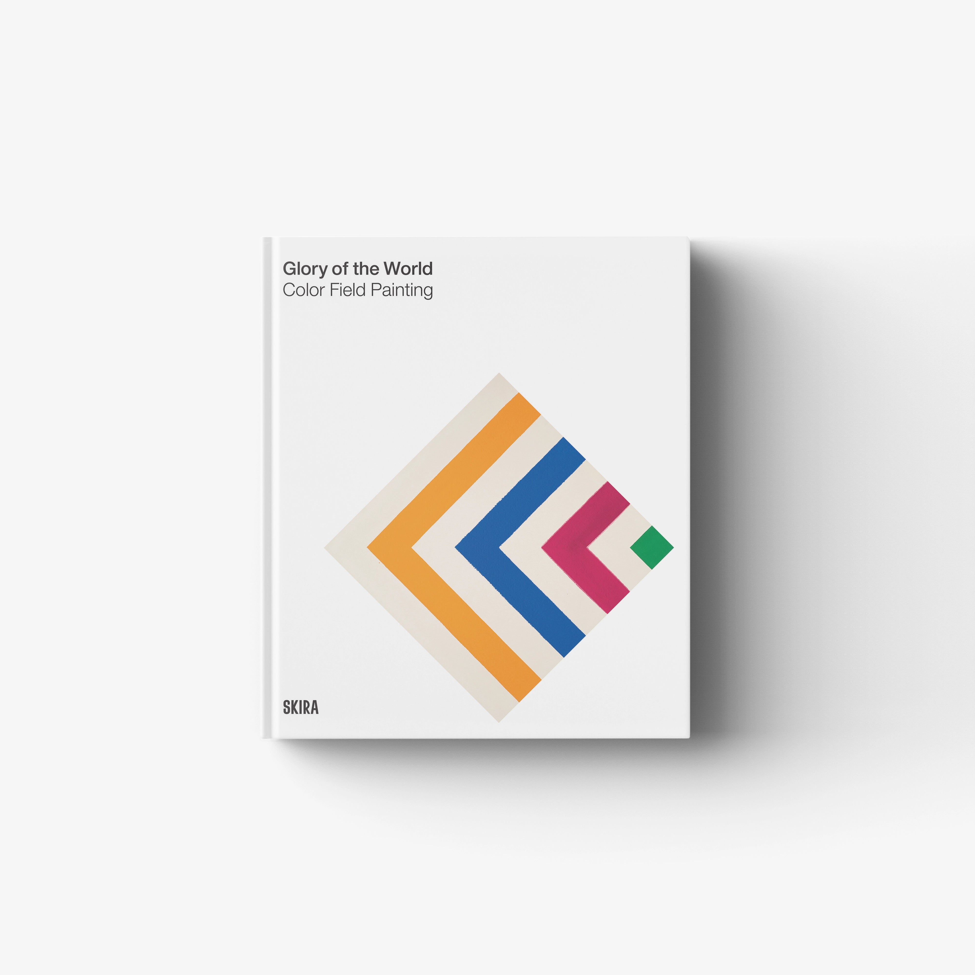 Contemporary art book by Skira Arte with white cover and geometric colour field painting design