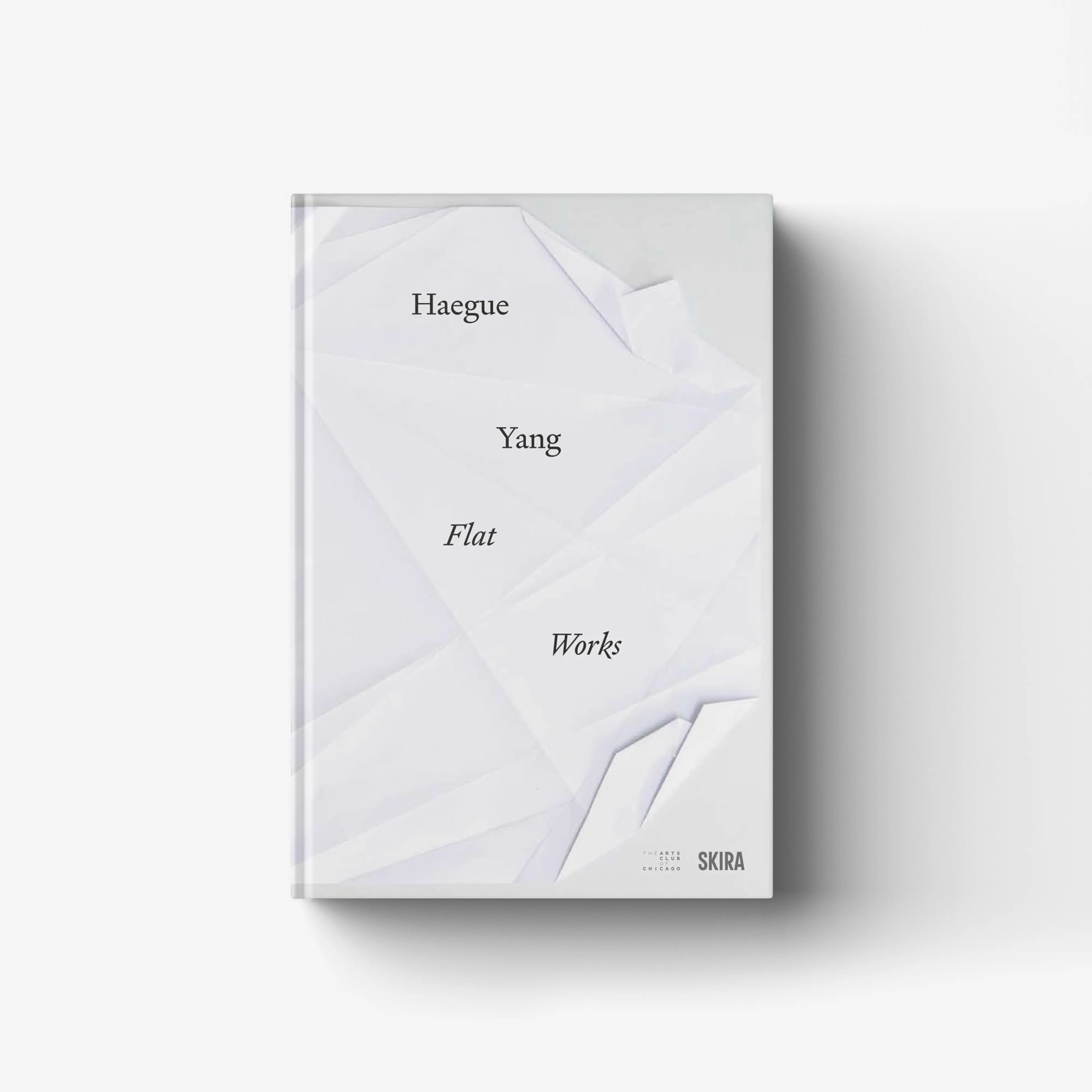 Contemporary art book in white with HAEGUE YANG by Skira Arte, Flat Works English edition cover