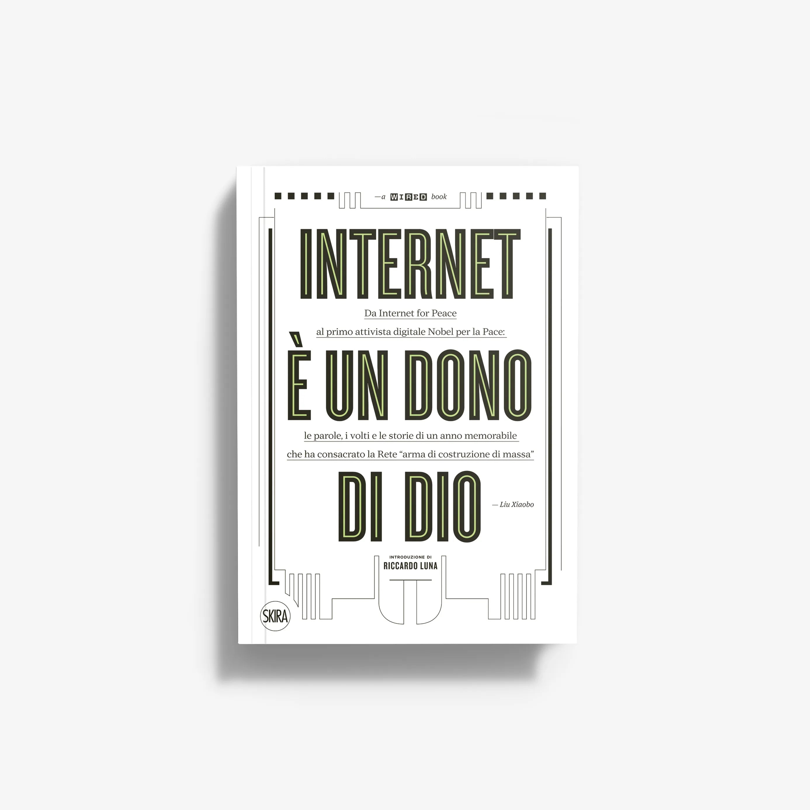 Book cover reading INTERNET and DI DIO in green and black on white