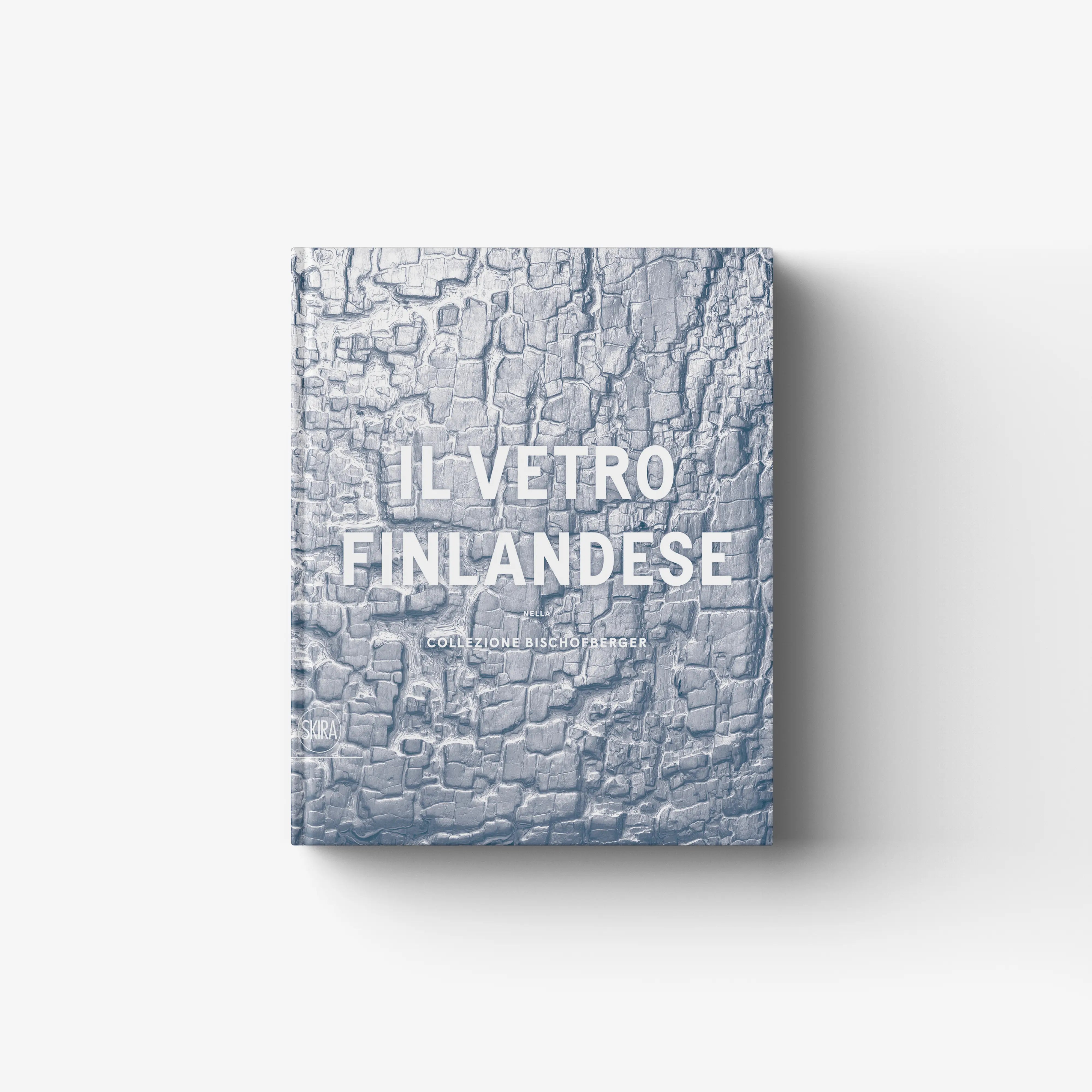 Finnish glass collection book, blue textured cover