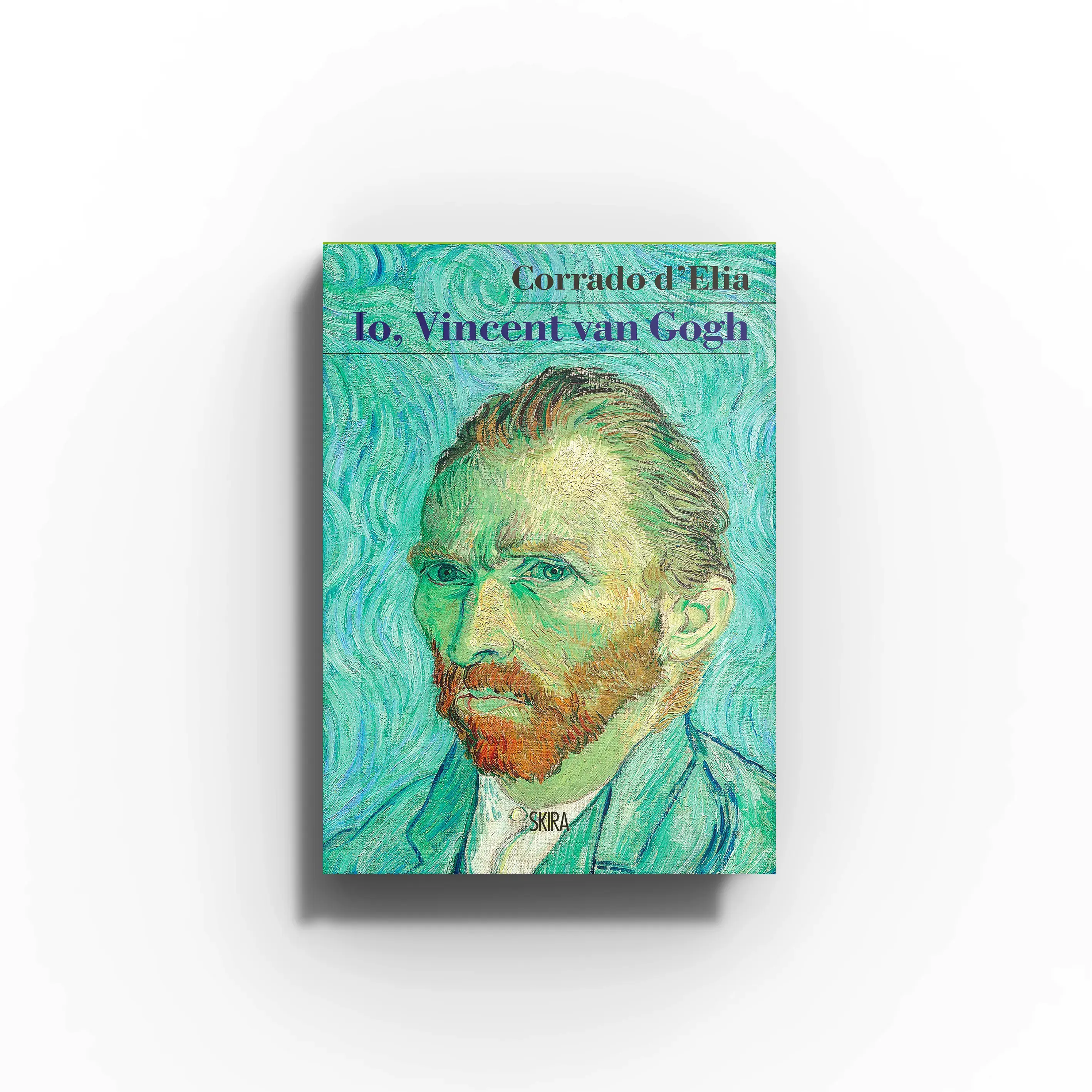 Art book in green with Vincent van Gogh cover, Skira Arte, immersive reading experience