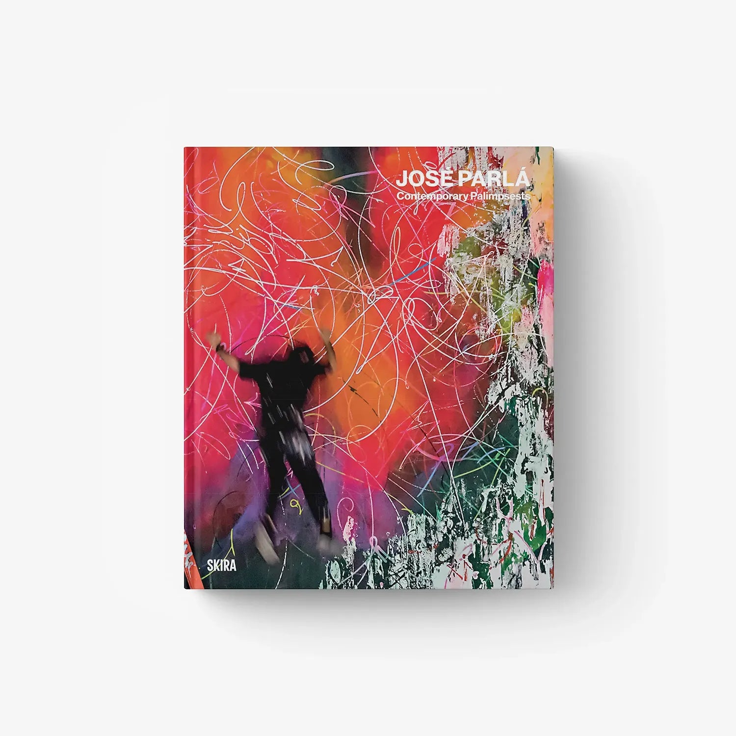 José Parlá art book with colorful abstract cover and silhouetted figure