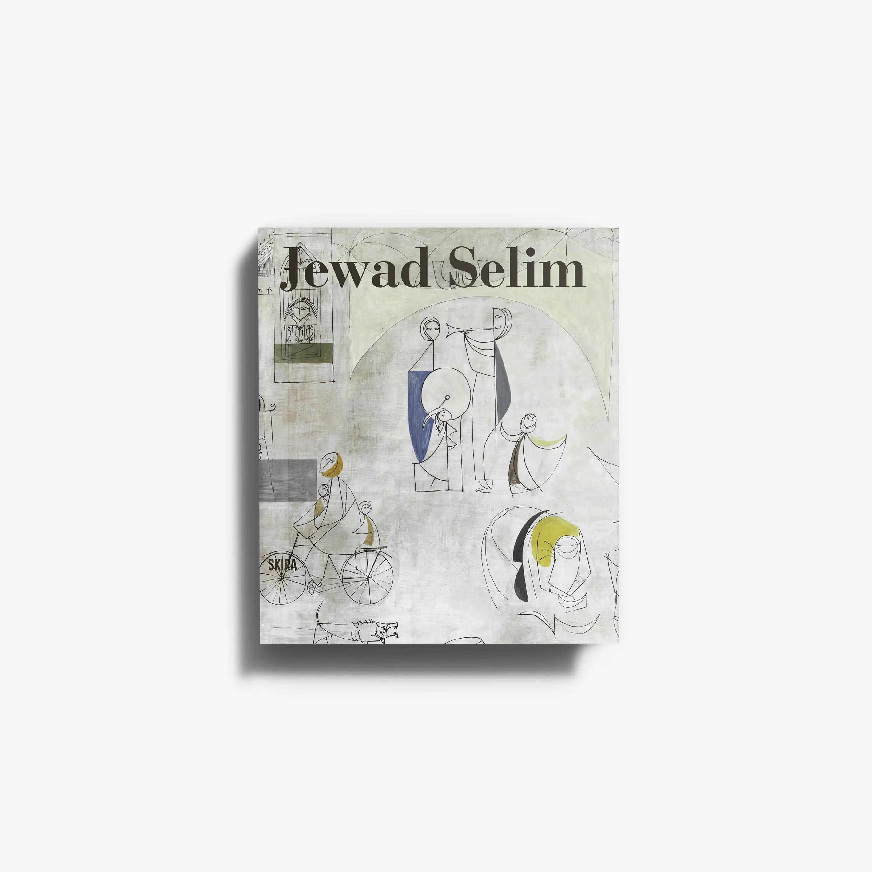 Catalogue raisonné art book by Skira Arte, cream cover with line drawings, focusing on Jewad Selim works from early exercises