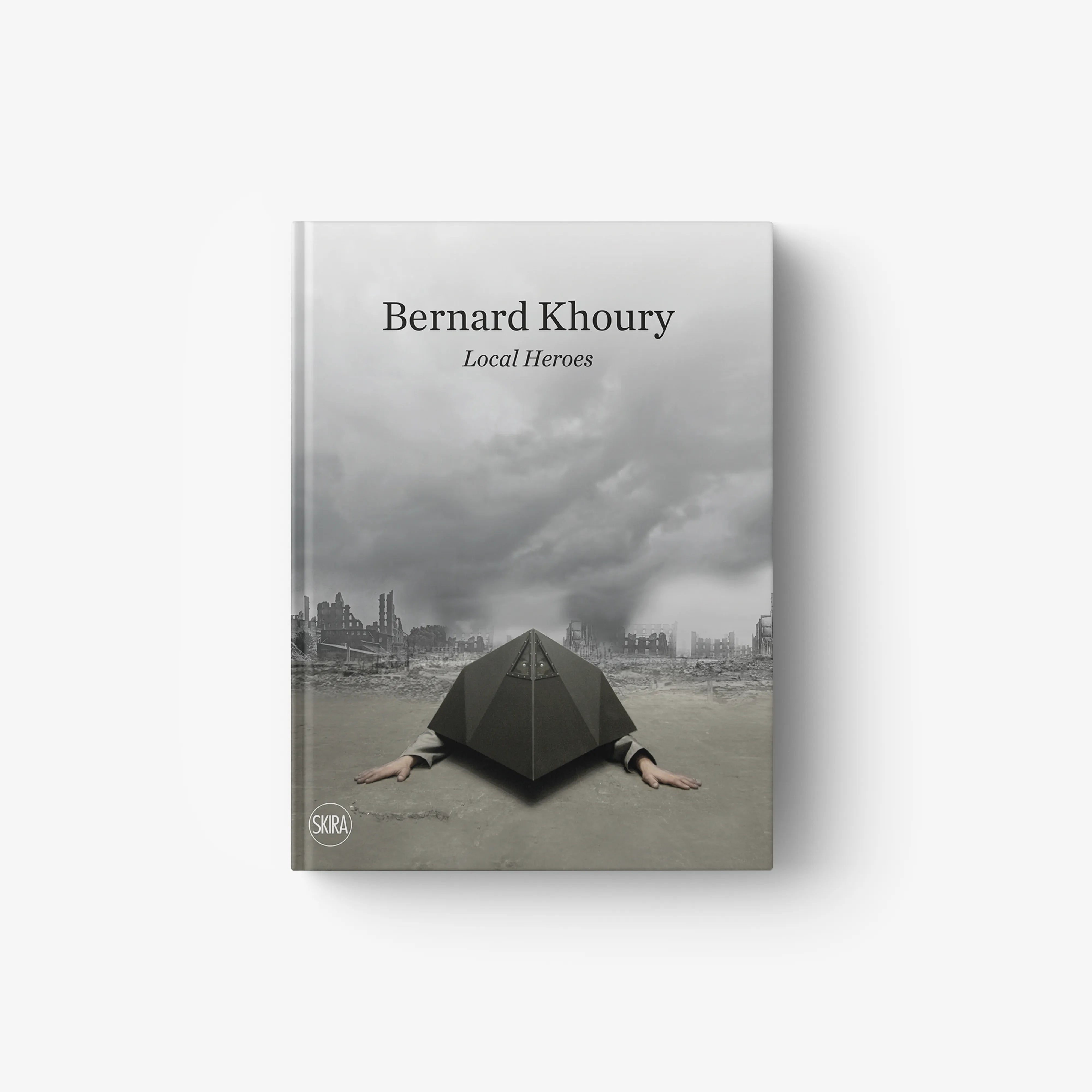 Local Heroes book cover with umbrella image and Bernard Khoury title text