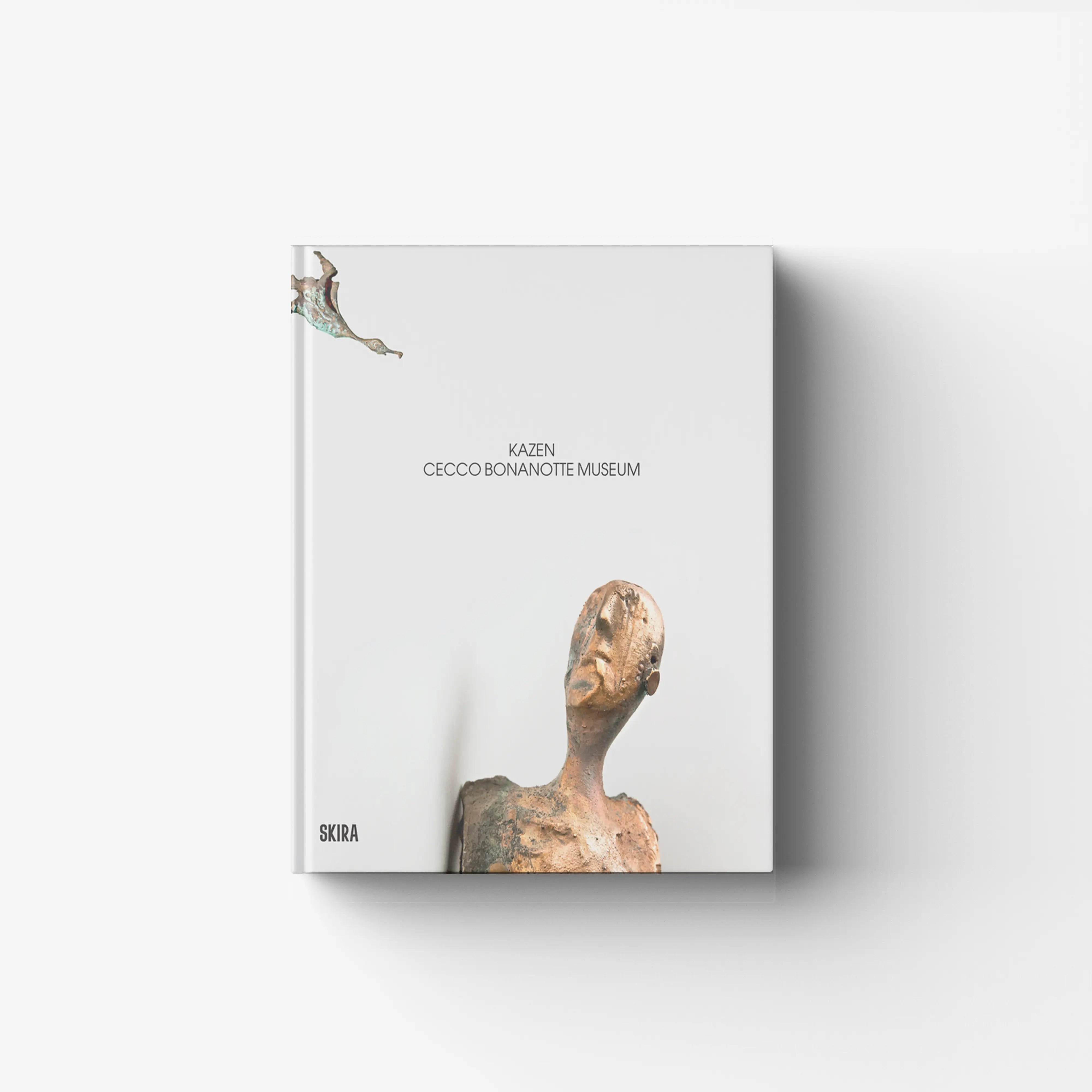 Contemporary art photo book in white with Skira Arte, Kazen Cecco Bonanotte Museum, distinctive Alessandra Maria Bonanotte photographs