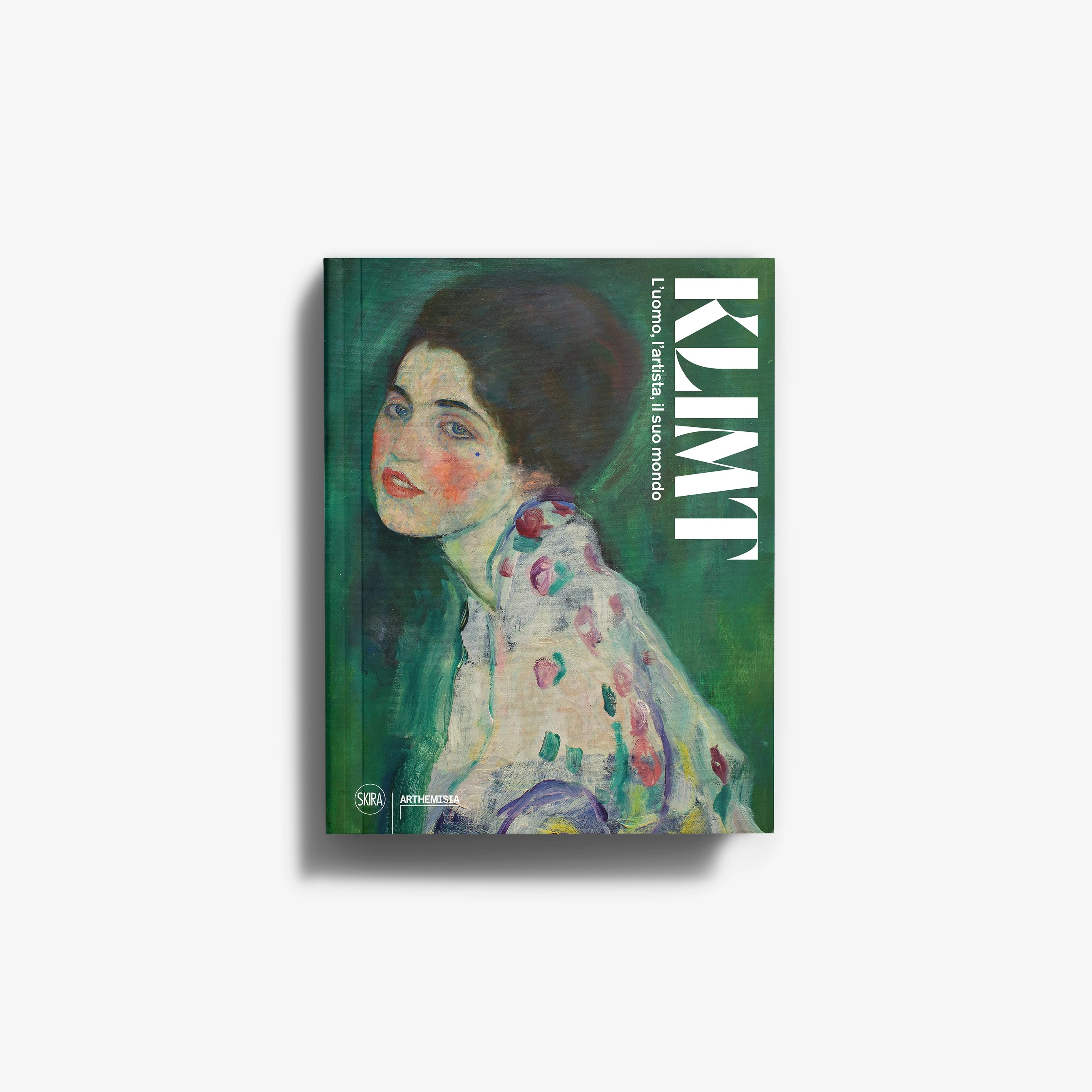 Art book in green with a portrait cover, Skira Arte, Gustav Klimt 1862-1918, Secessione viennese