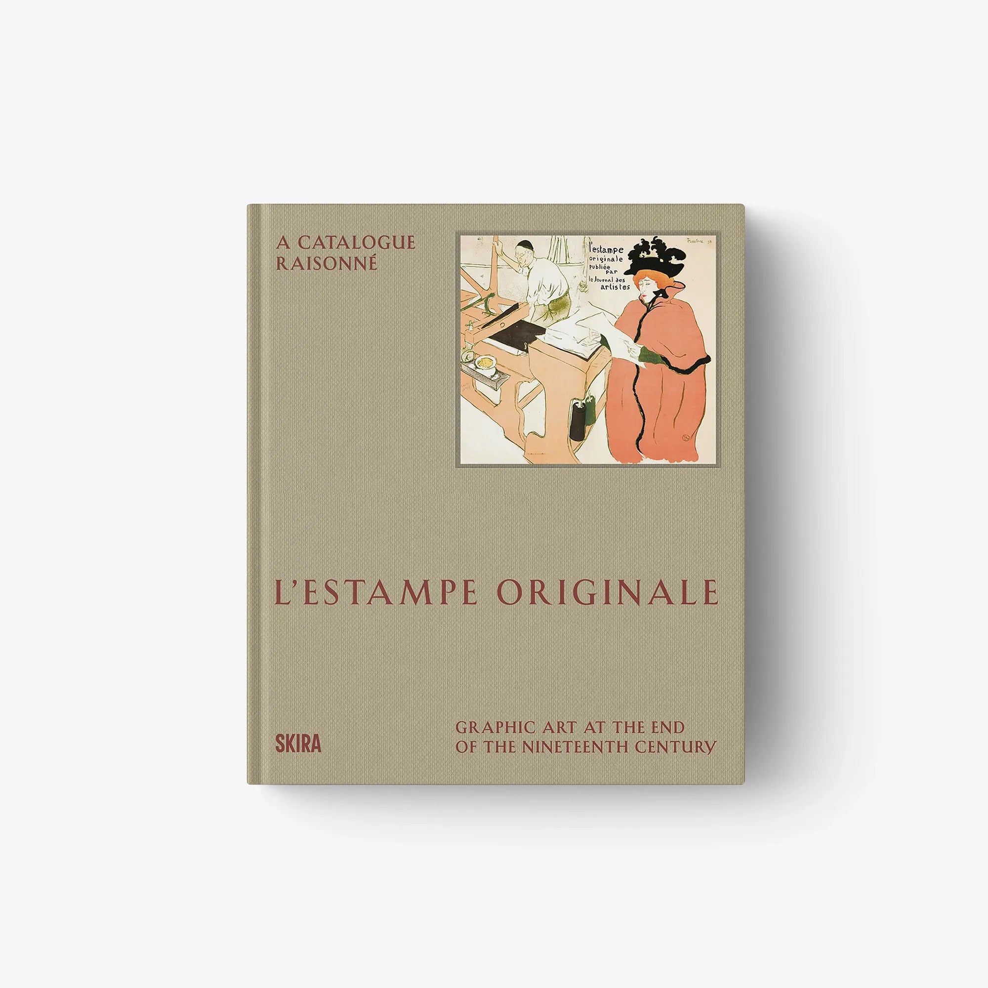 Book cover for L'Estampe Originale catalogue raisonné with vintage art illustration