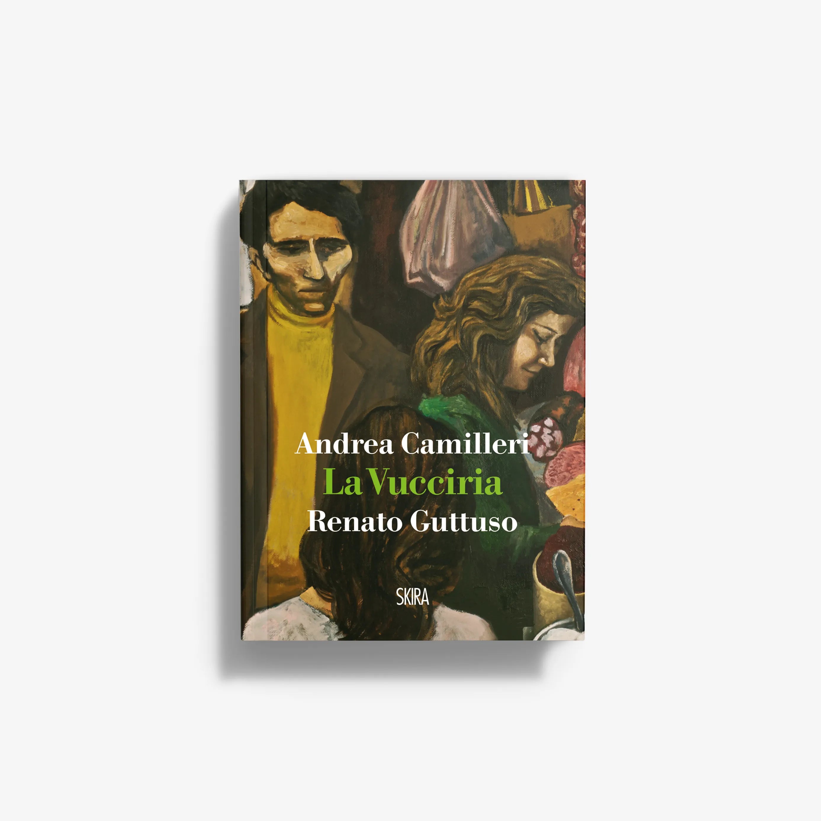 art book in illustrated style by Skira Arte, La Vucciria cover with Andrea Camilleri and Renato Guttuso