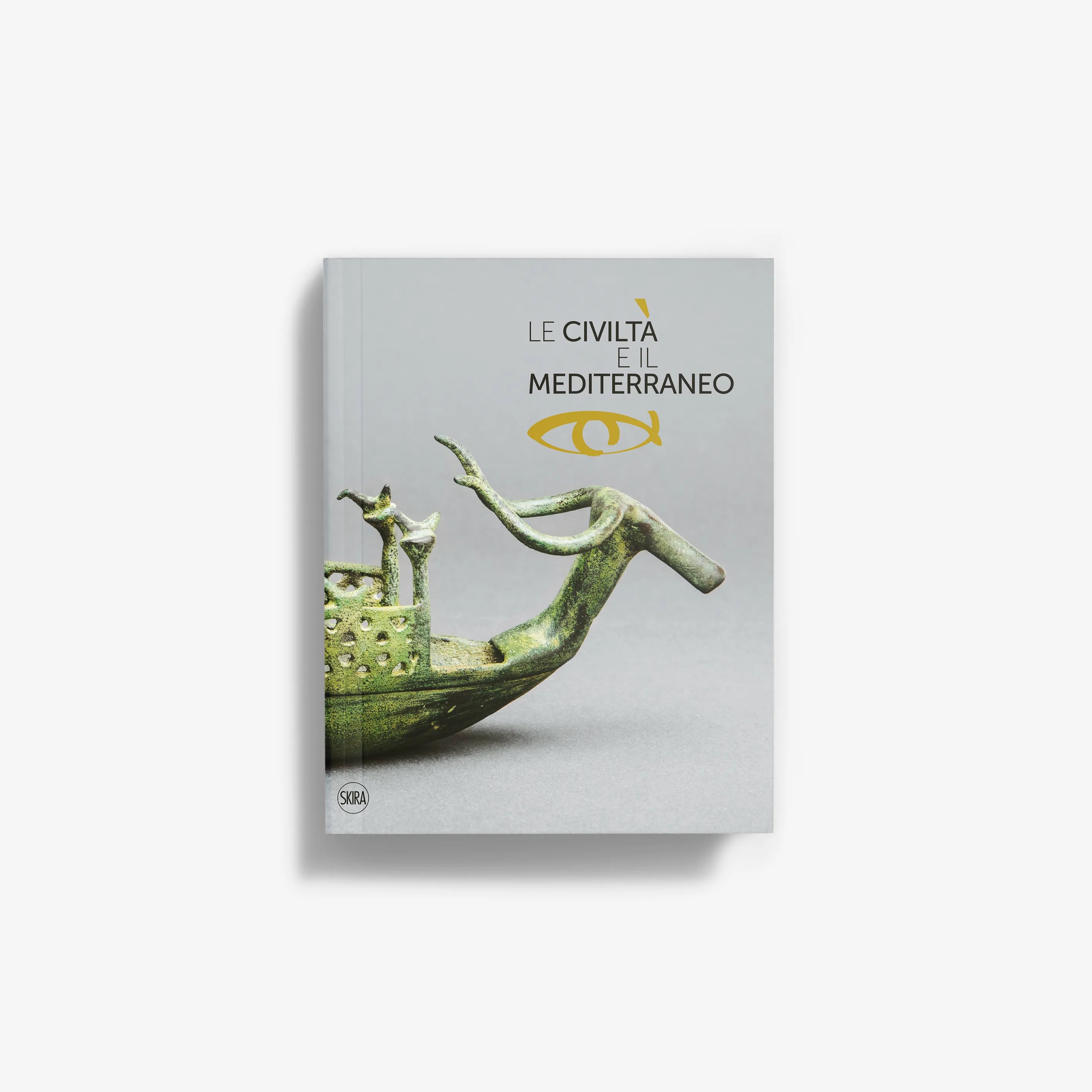 Book Le civiltà e il mediterraneo by Skira Arte with Cagliari museum and Palazzo di Città setting