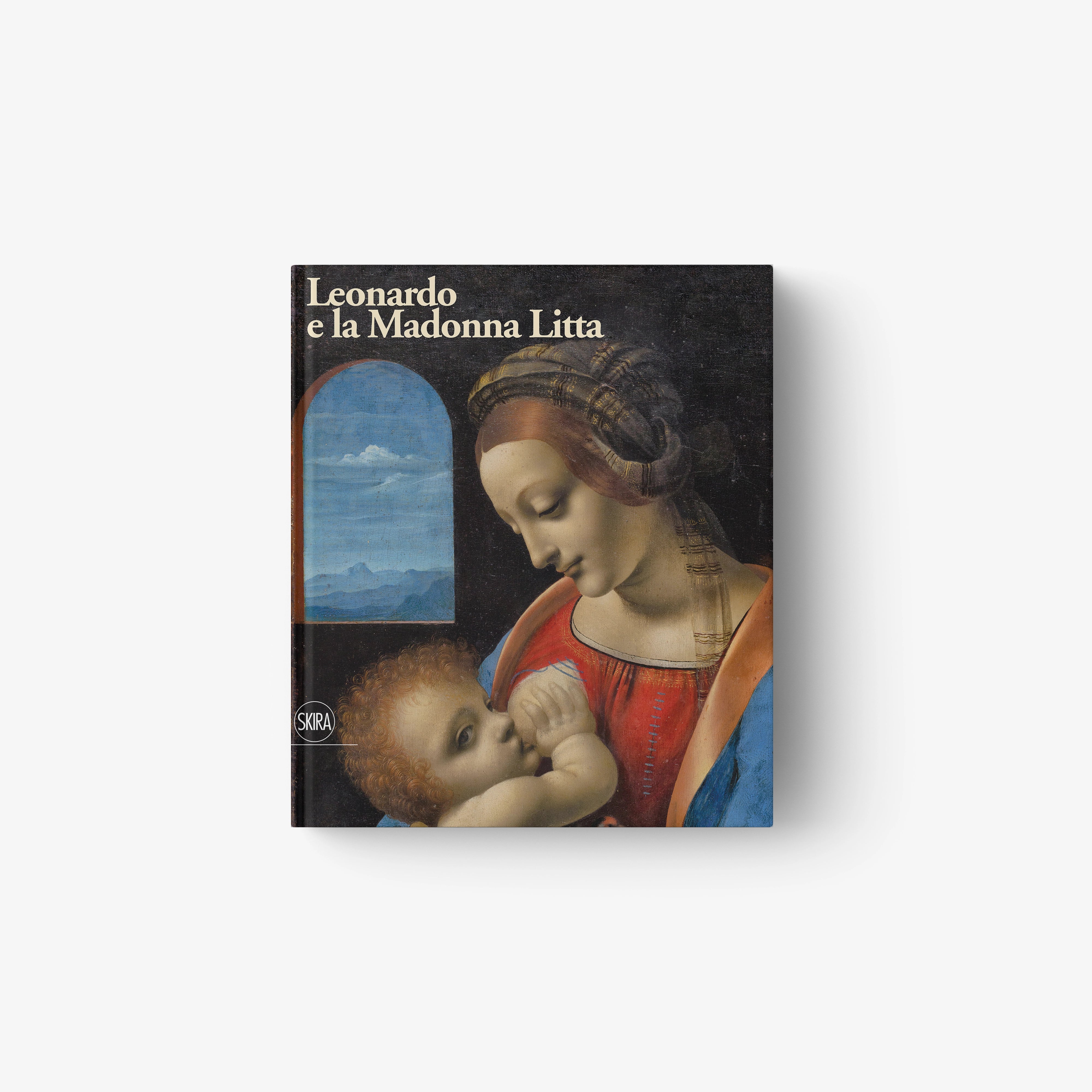 Hardcover art book with Madonna and Child painting on cover