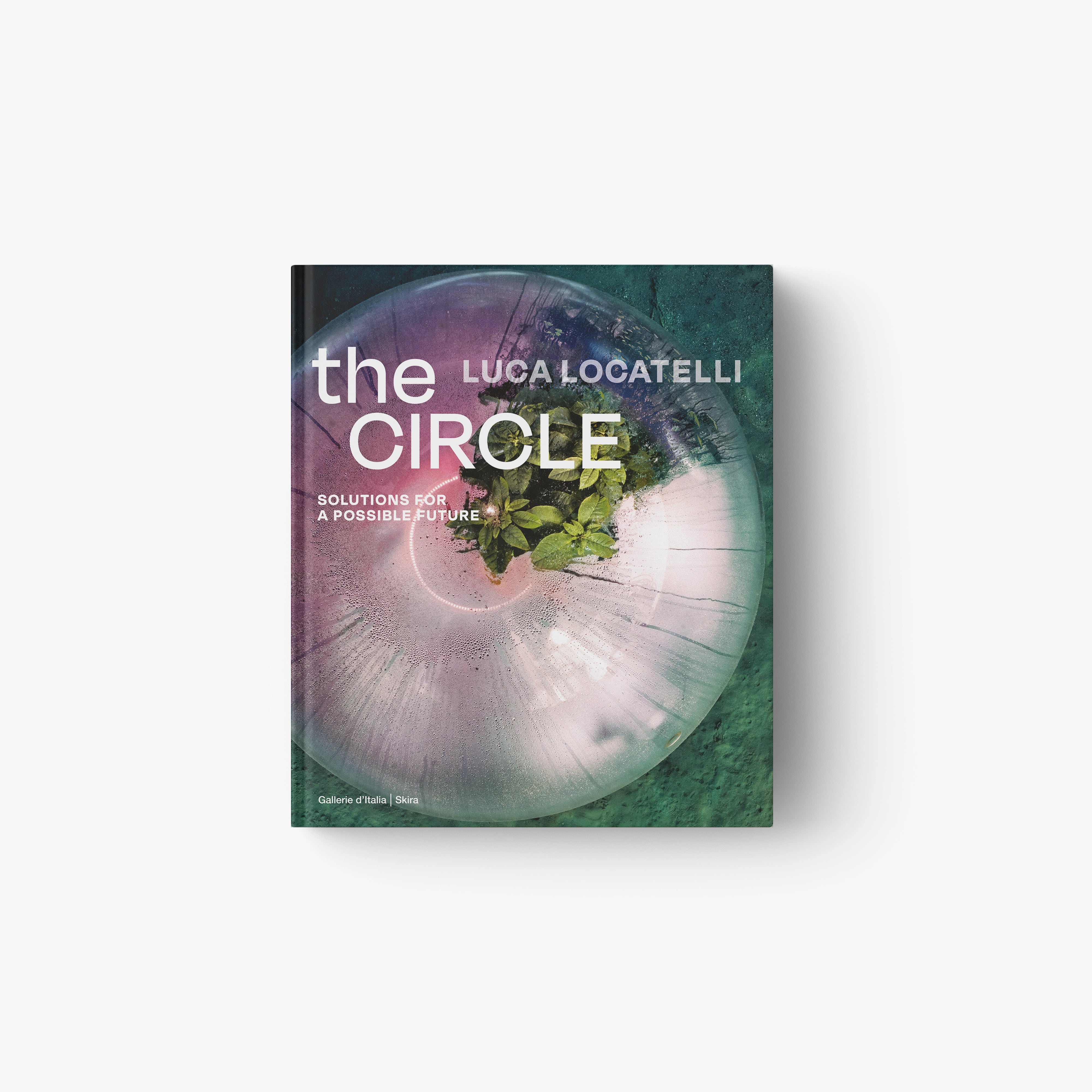 The Circle book cover with teal/gray abstract circle and Luca Locatelli title text