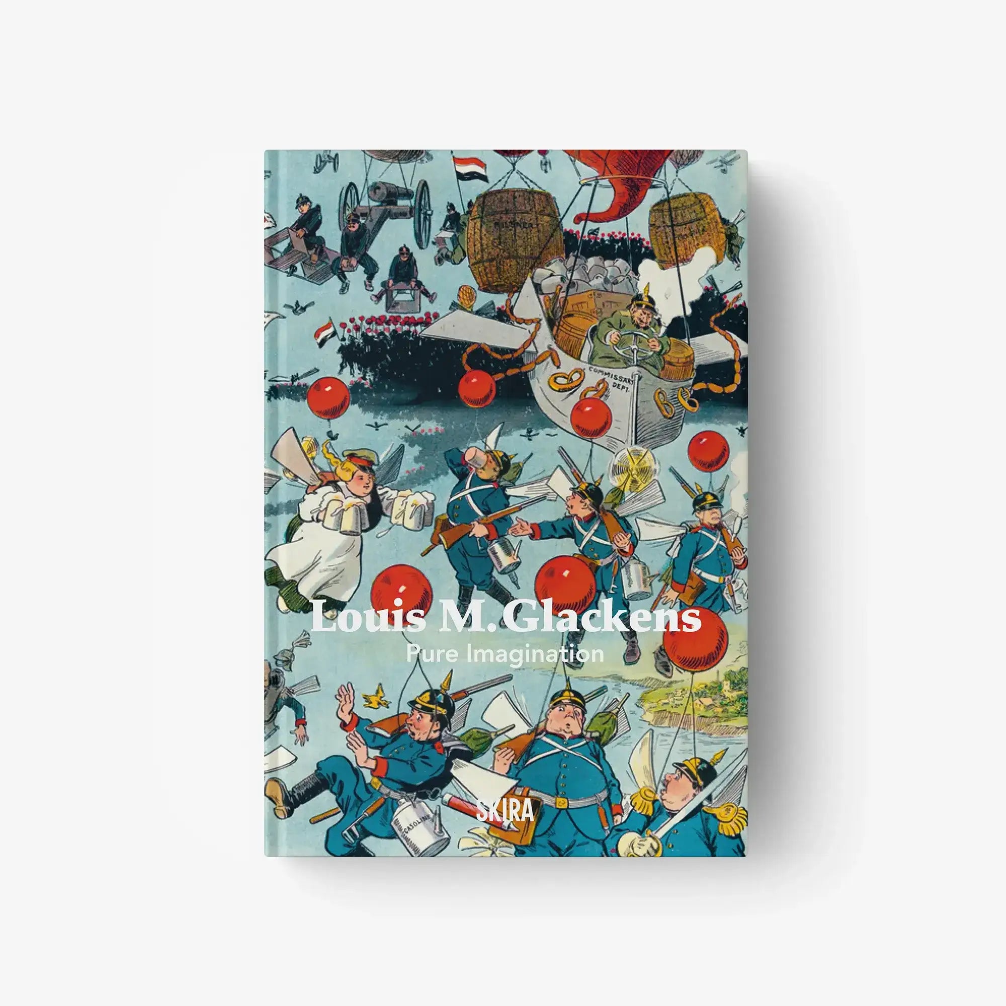 Louis M. Glackens Pure Imagination book cover with comic-style soldiers and balloons