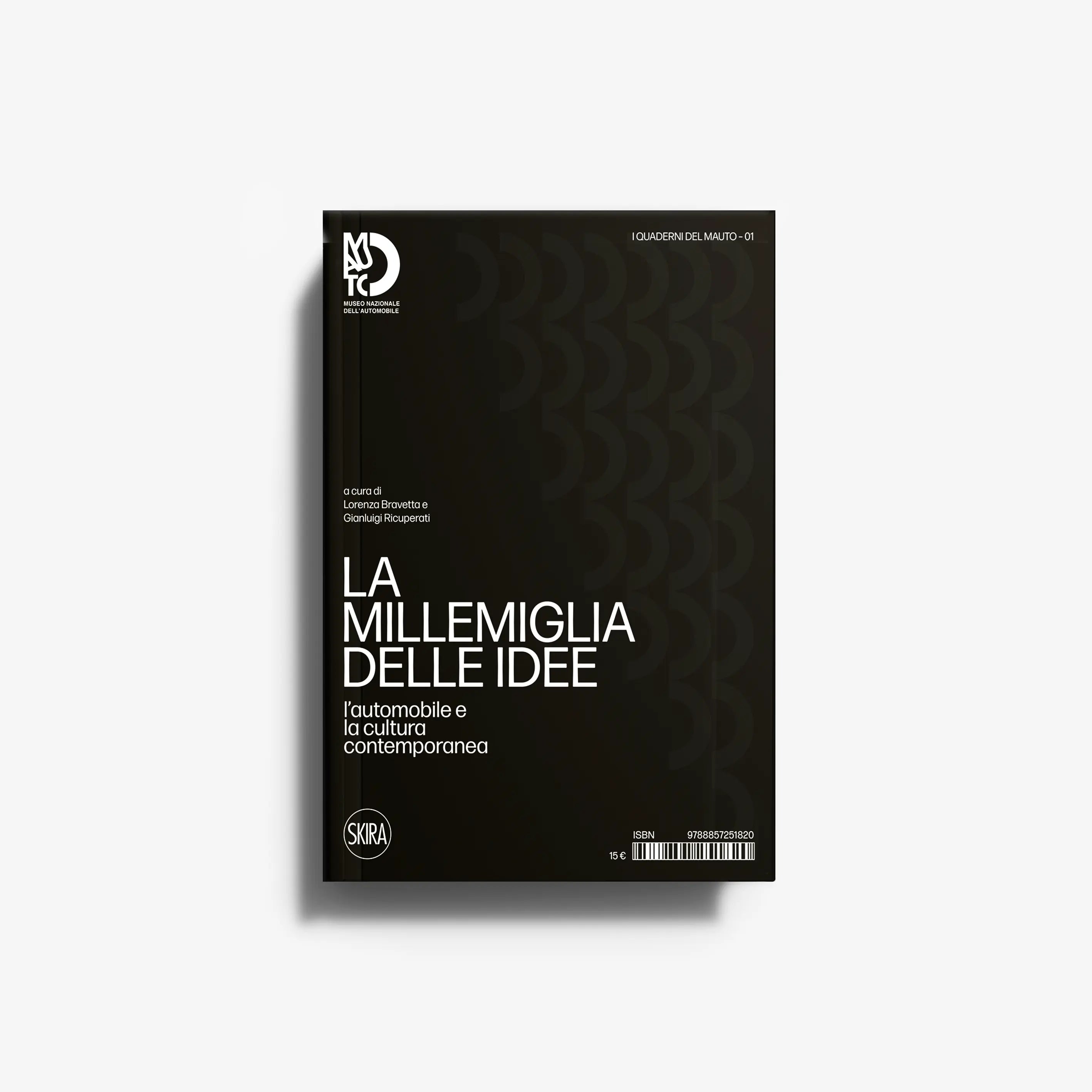 Motoring book in black with Skira Arte branding, with MAUTO conference focus on paesaggio e passaggio