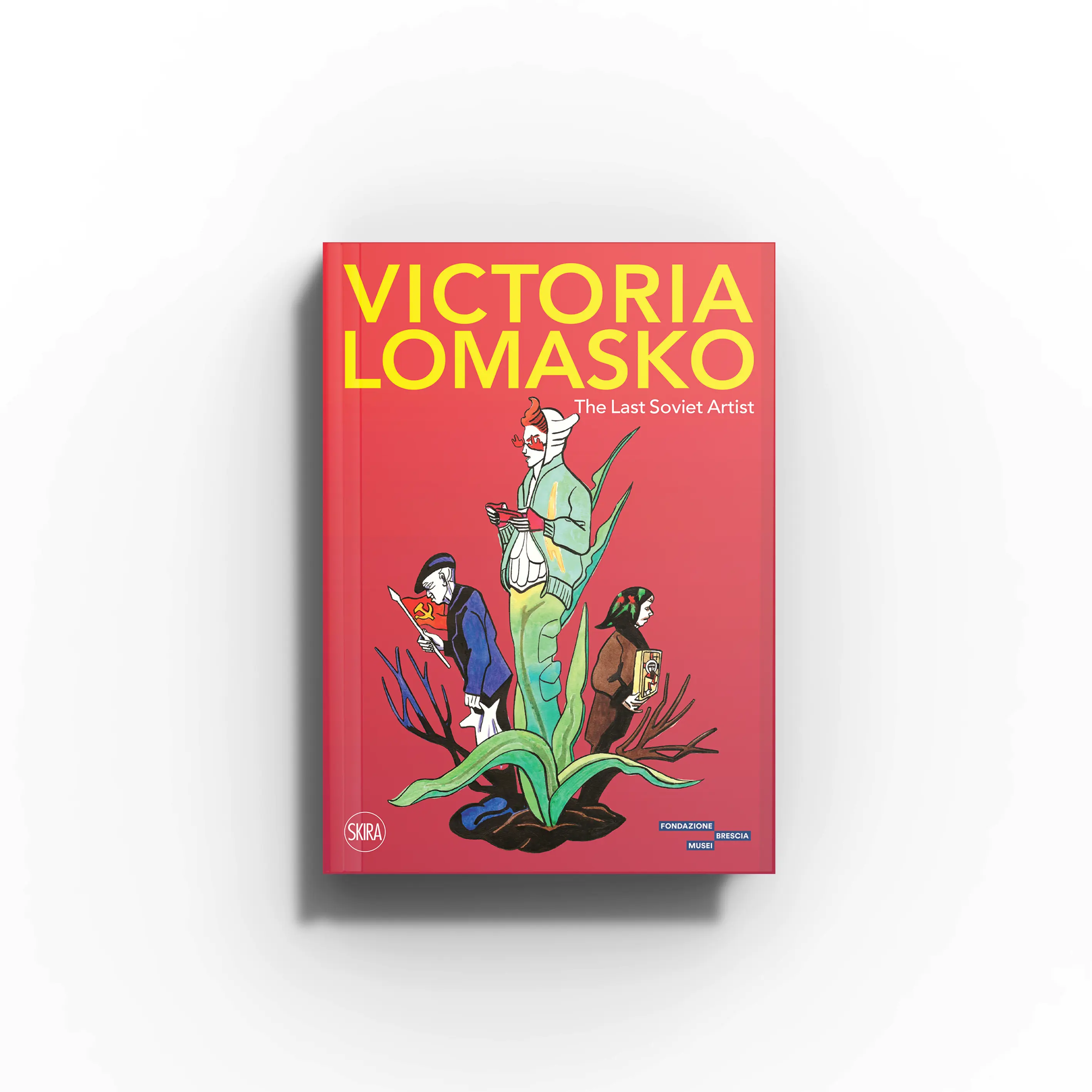 Contemporary art monograph by Skira Arte, red book cover with illustrations, Victoria Lomasko, The Last Soviet Artist