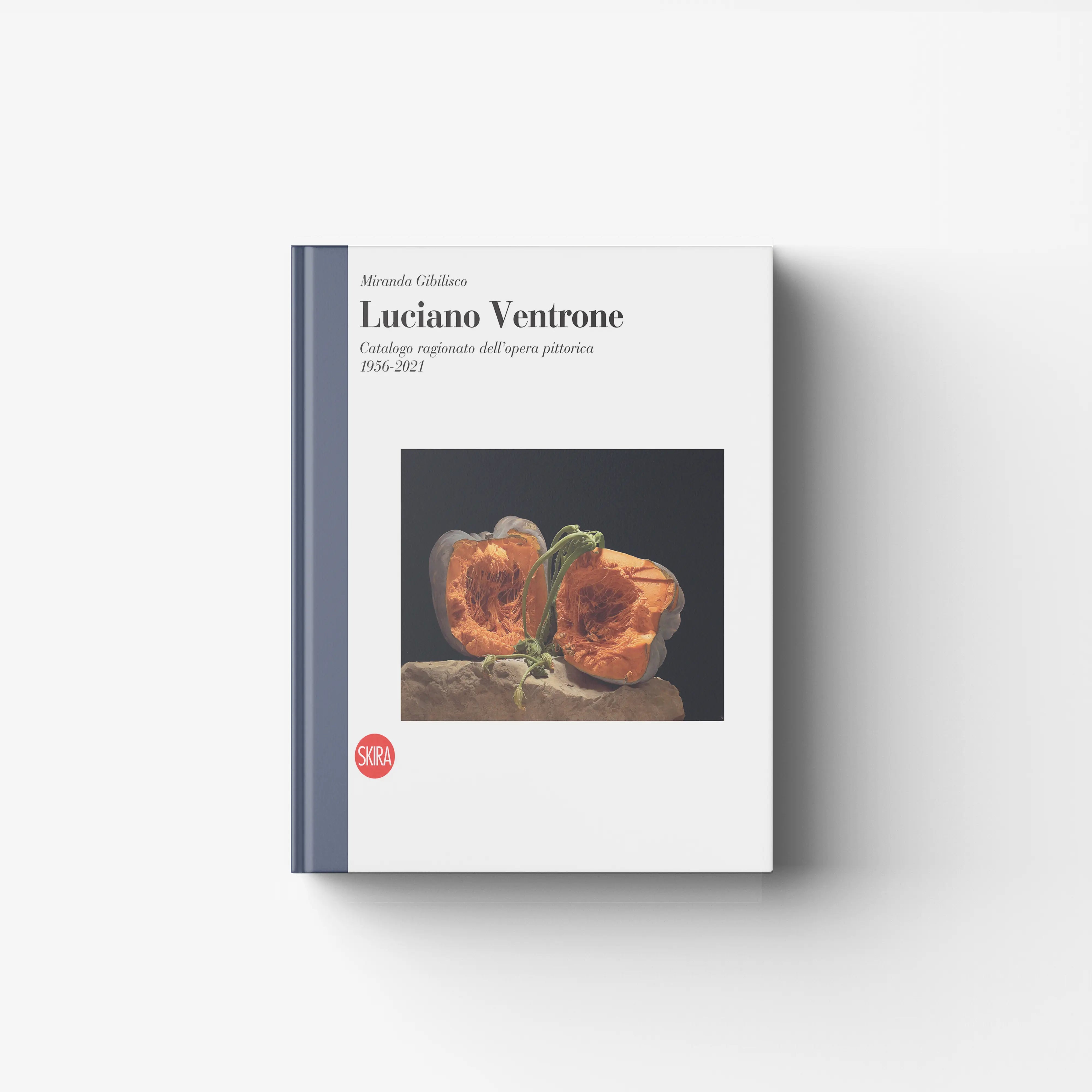 Art book by Skira Arte, Luciano Ventrone, with 1956 to 2021 coverage, grey and white cover design