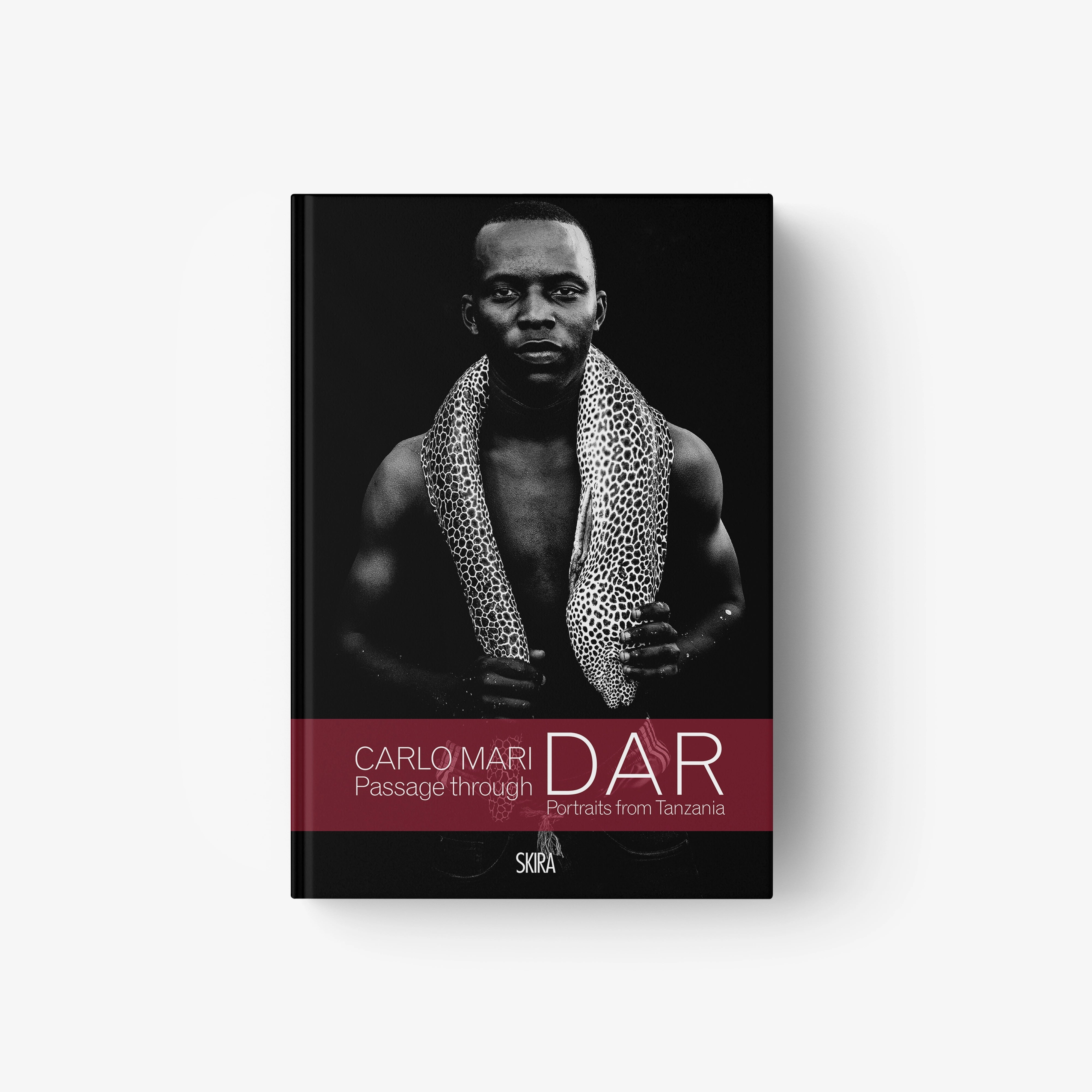Book cover by Carlo Mari with dark portrait and leopard-print scarf, DAR