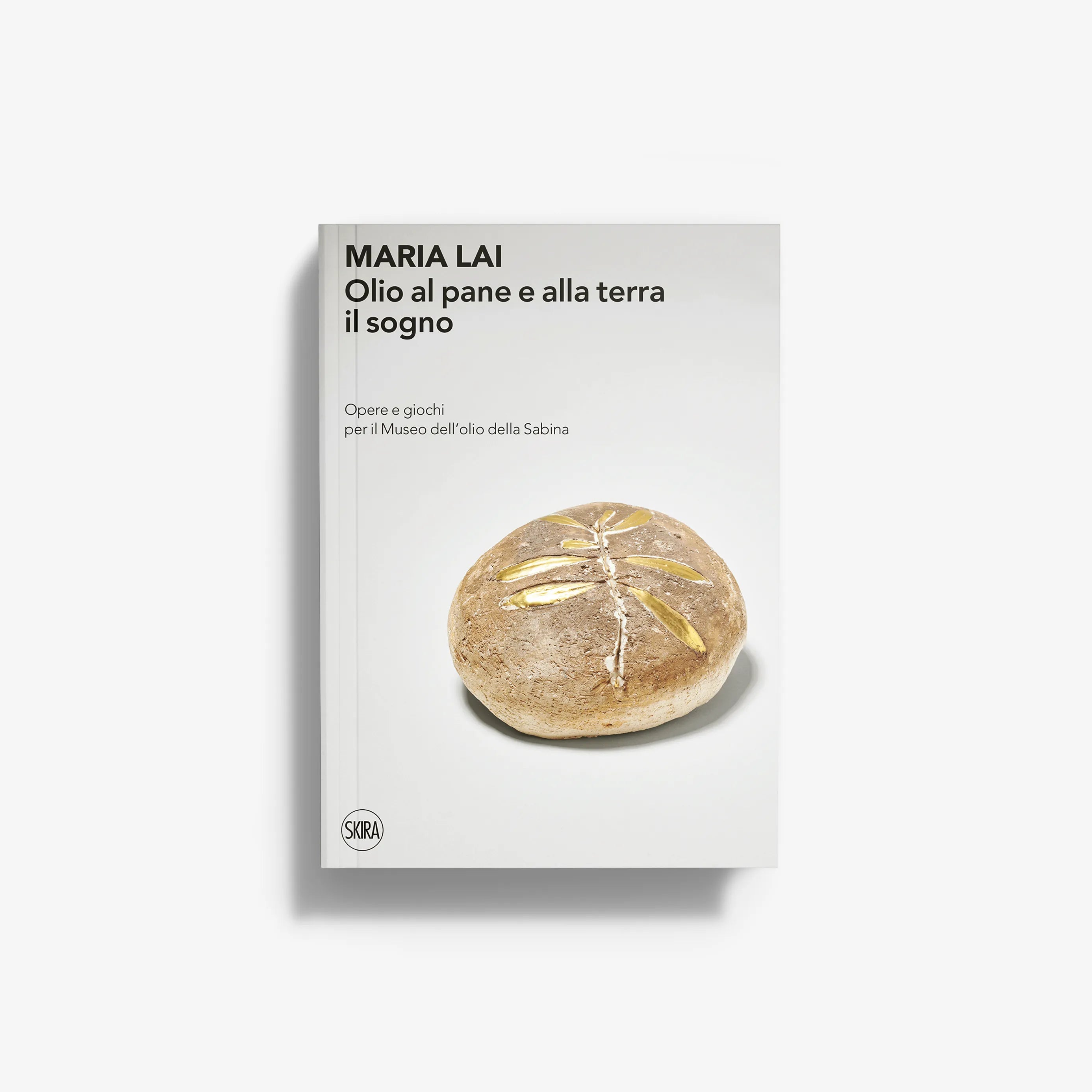 Maria Lai art book with tan breadlike cover photo and title text