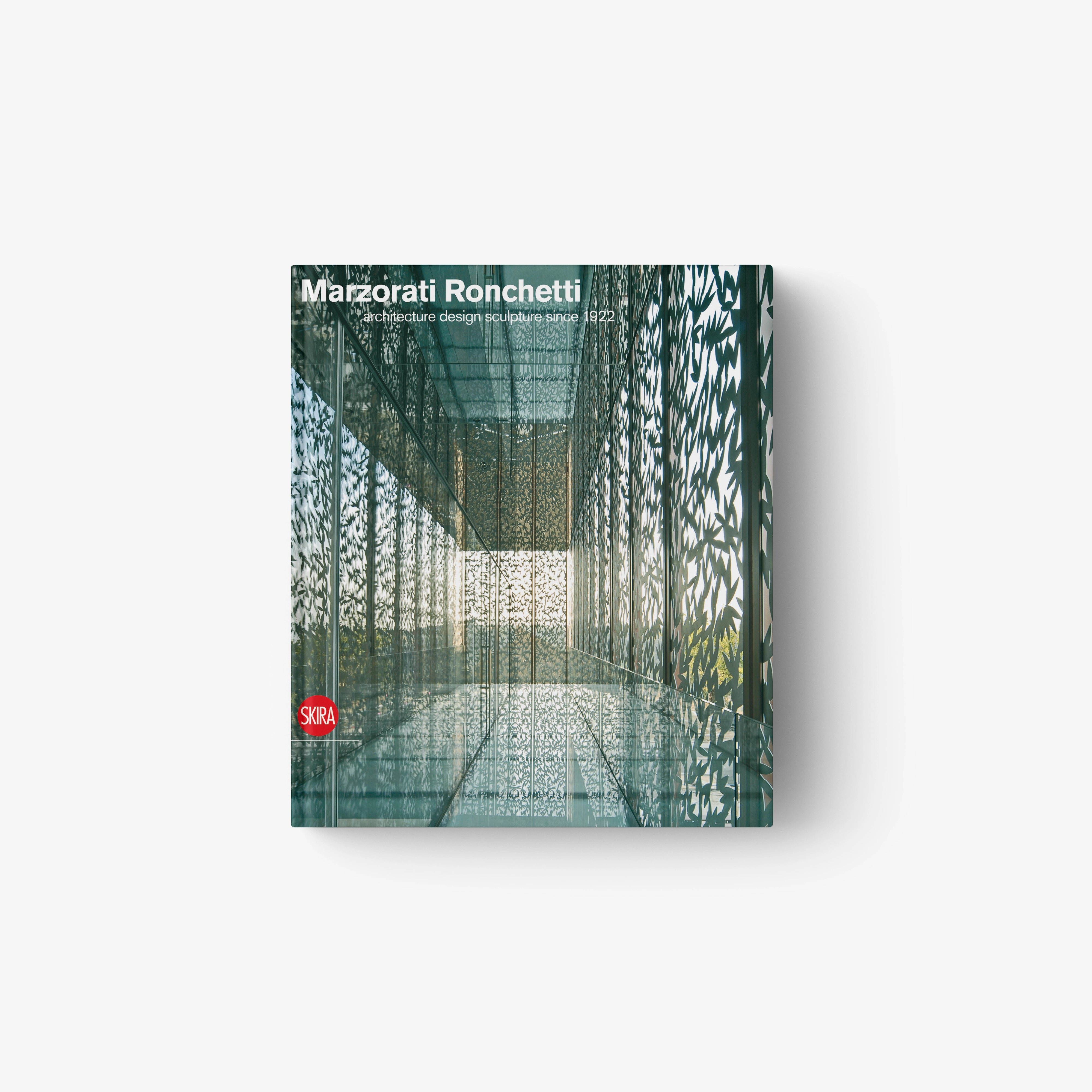 Square abstract wall art print with dark green and white architectural lines