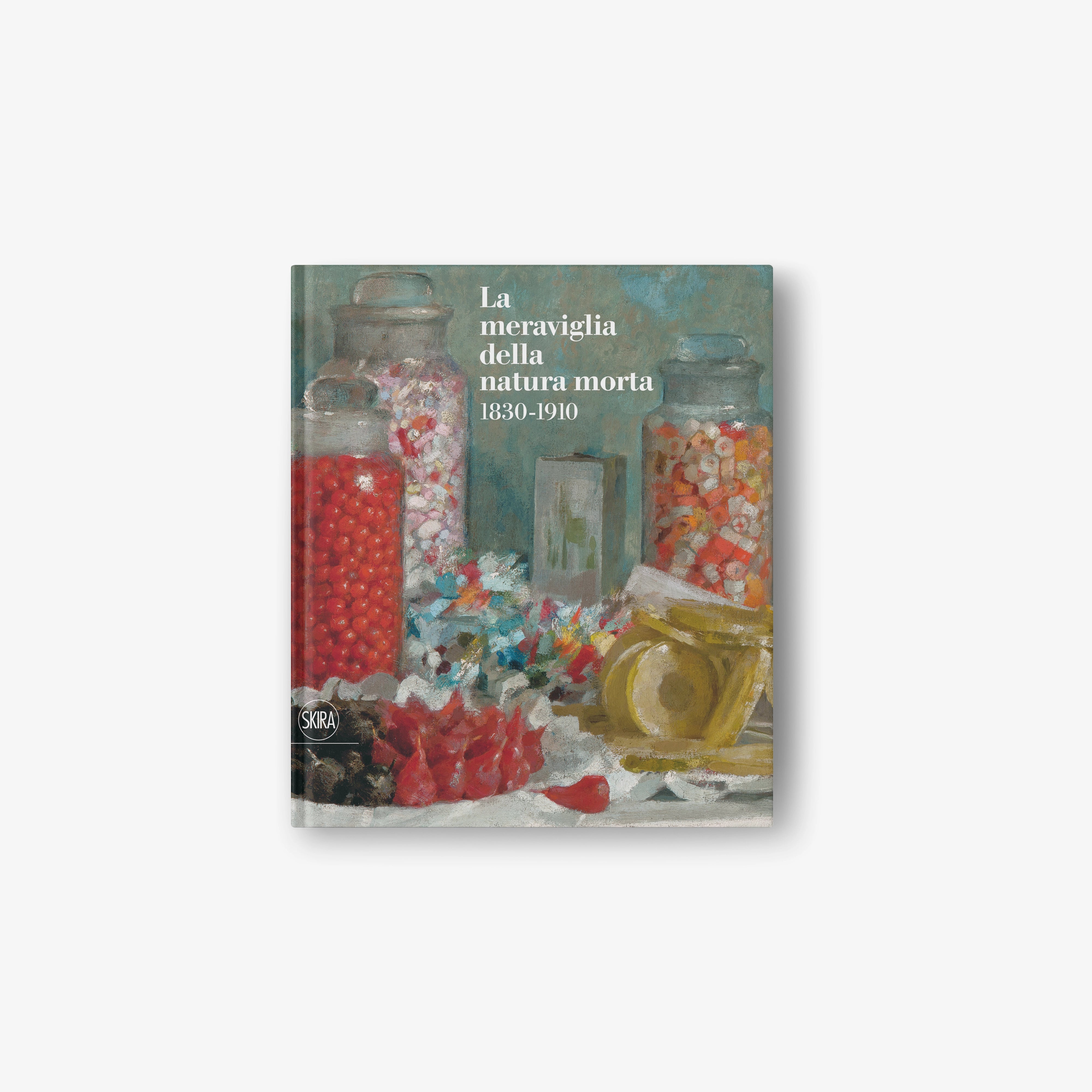 Hardcover art book cover with teal still-life jars and flowers illustration