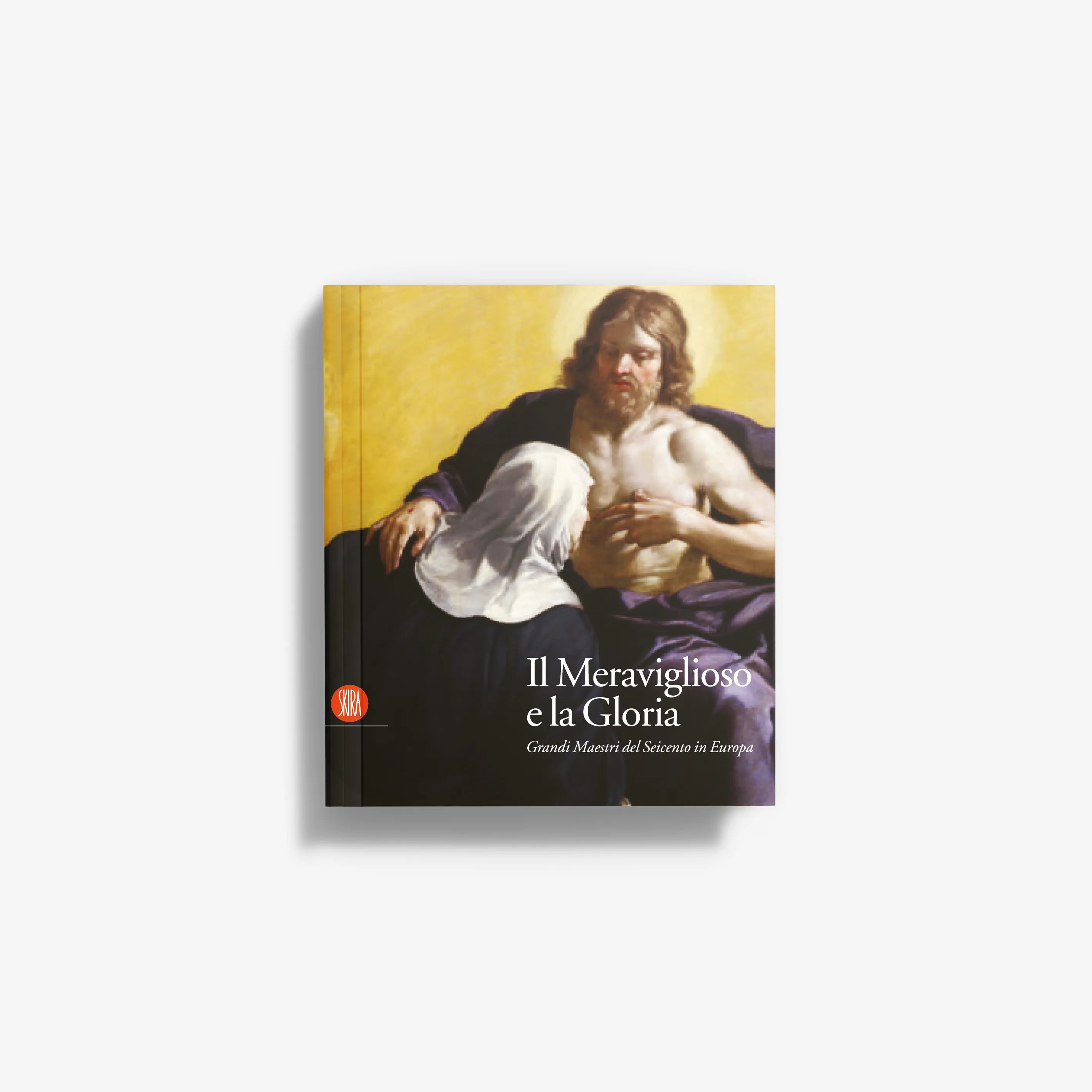 Paperback book with religious artwork cover: dark figure, white robe, yellow background