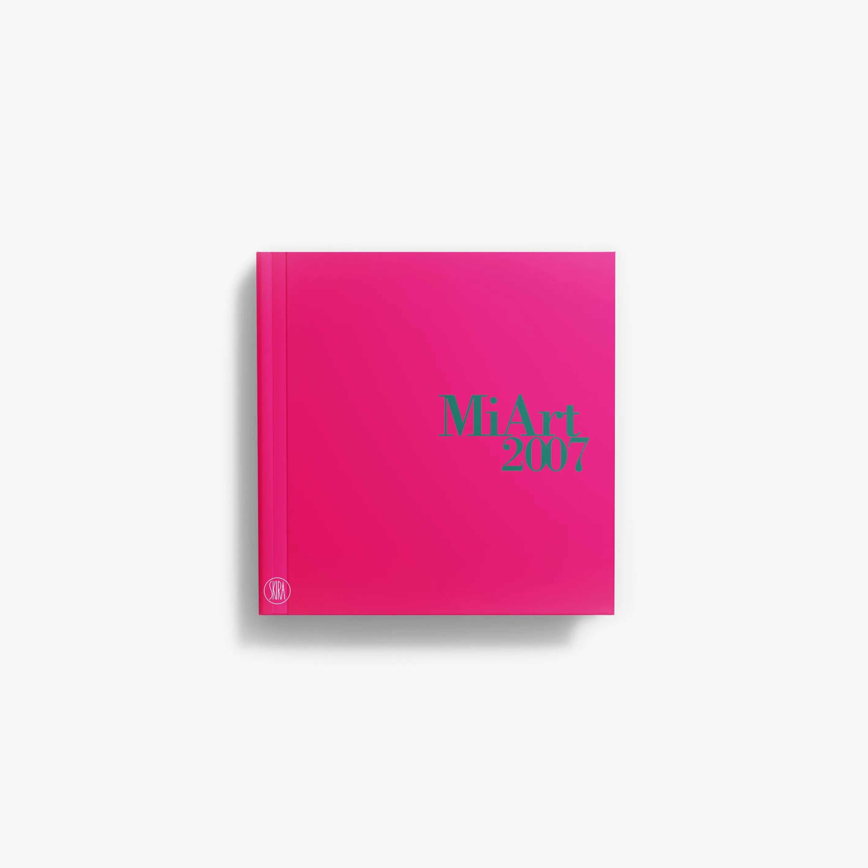 Hardcover art book with pink cover and teal MiArt 2007 text
