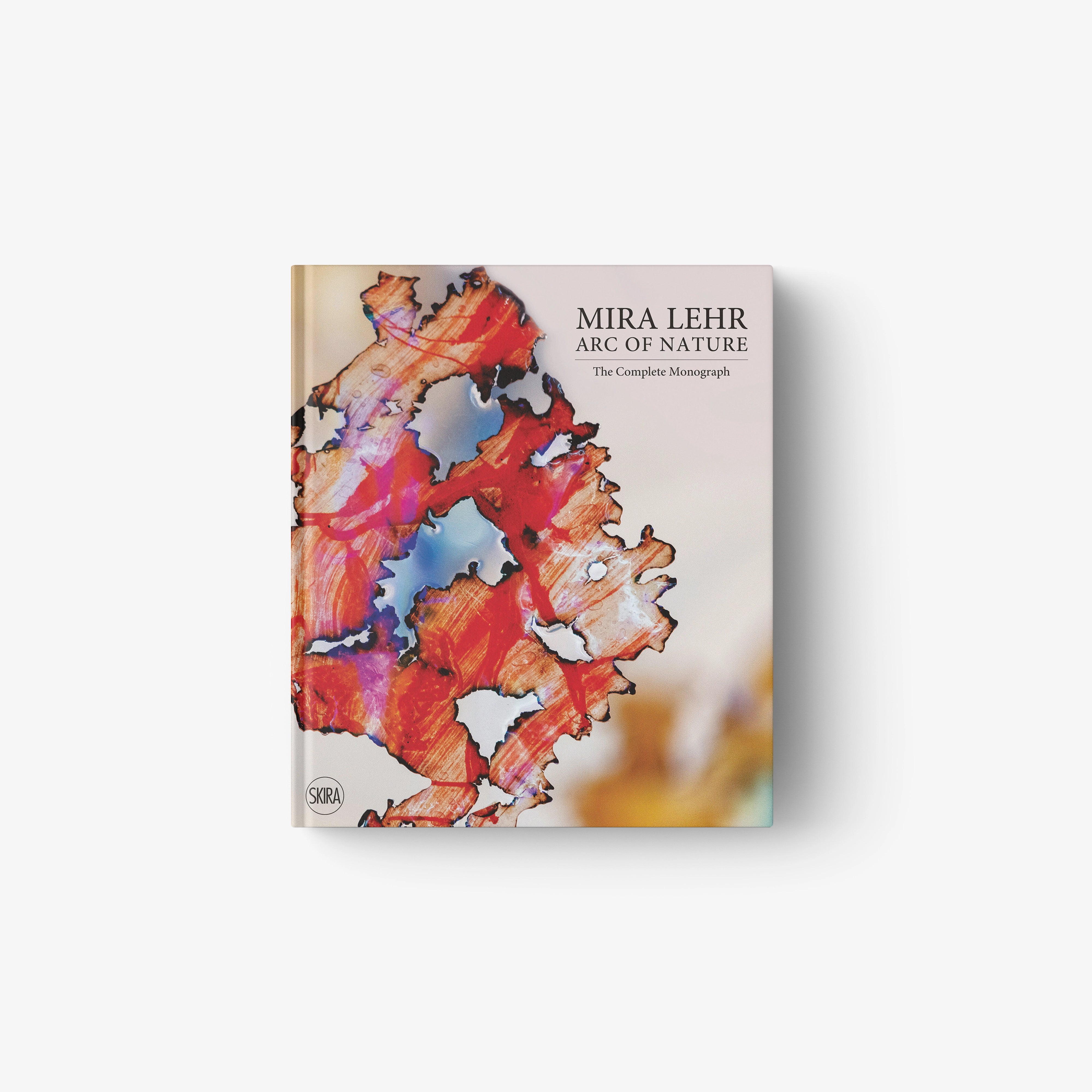 Hardcover art monograph book with colorful abstract map cover and red-blue details