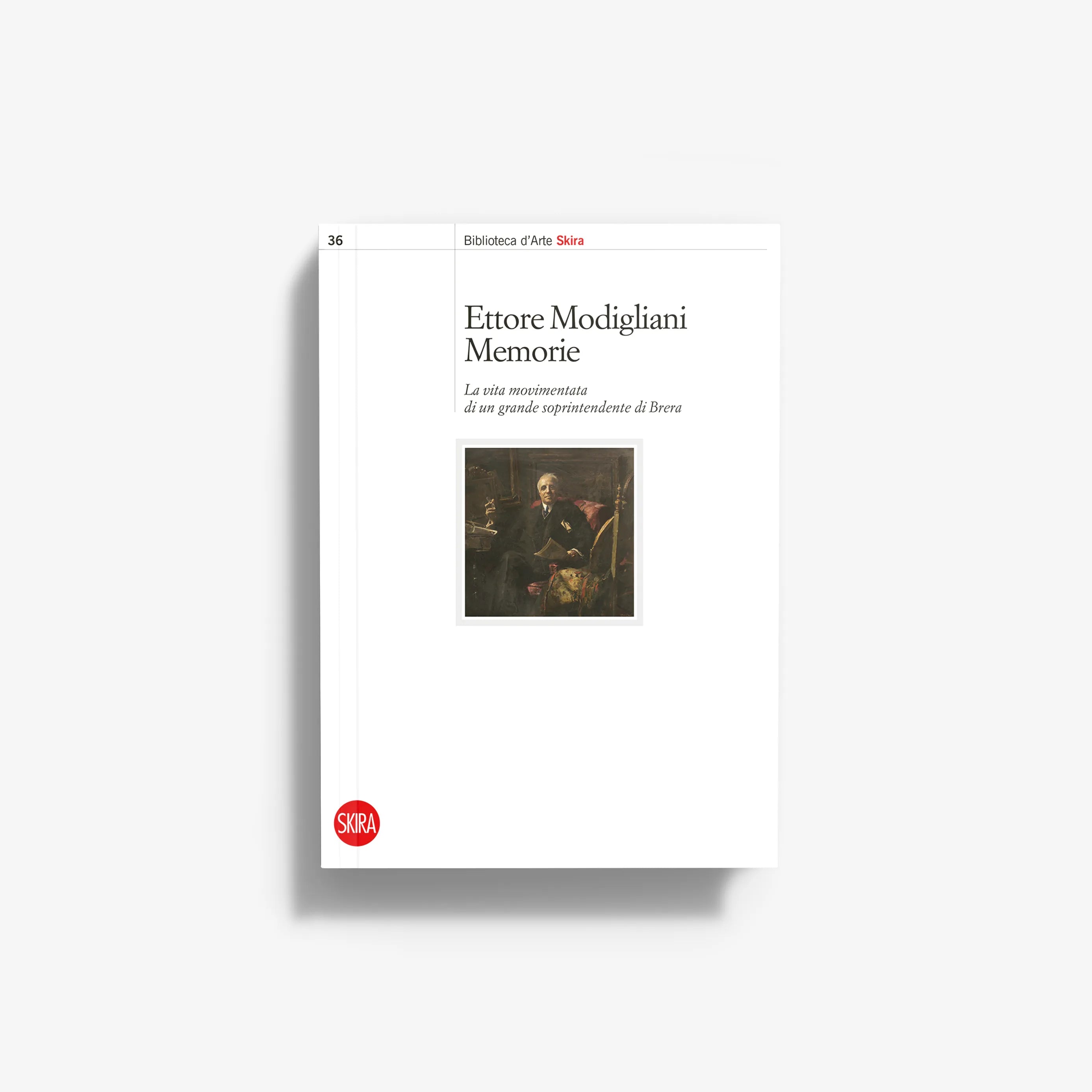 White paperback book with illustrated cover and red circular logo on bottom-left