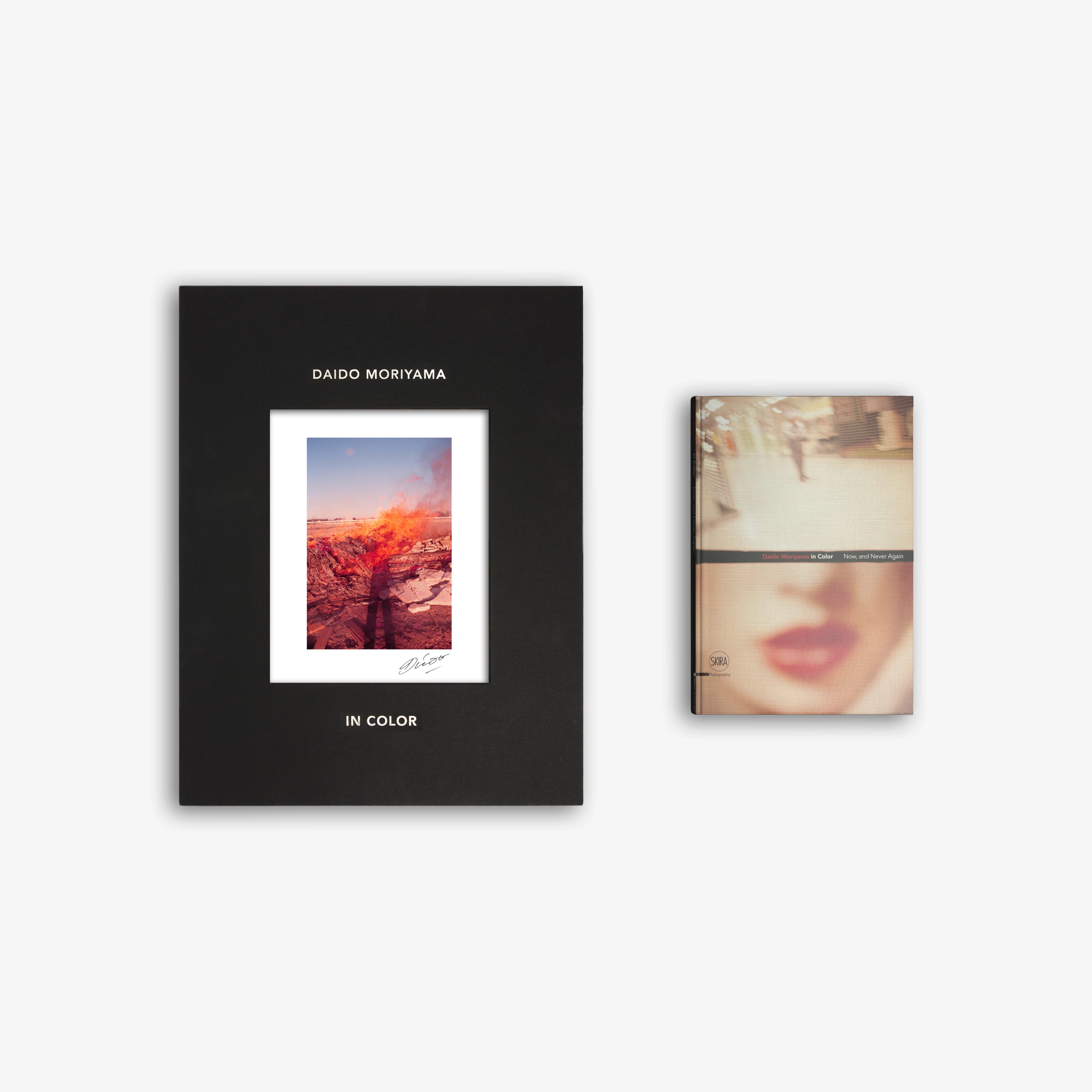 Limited edition photo book with black cover and small color landscape print