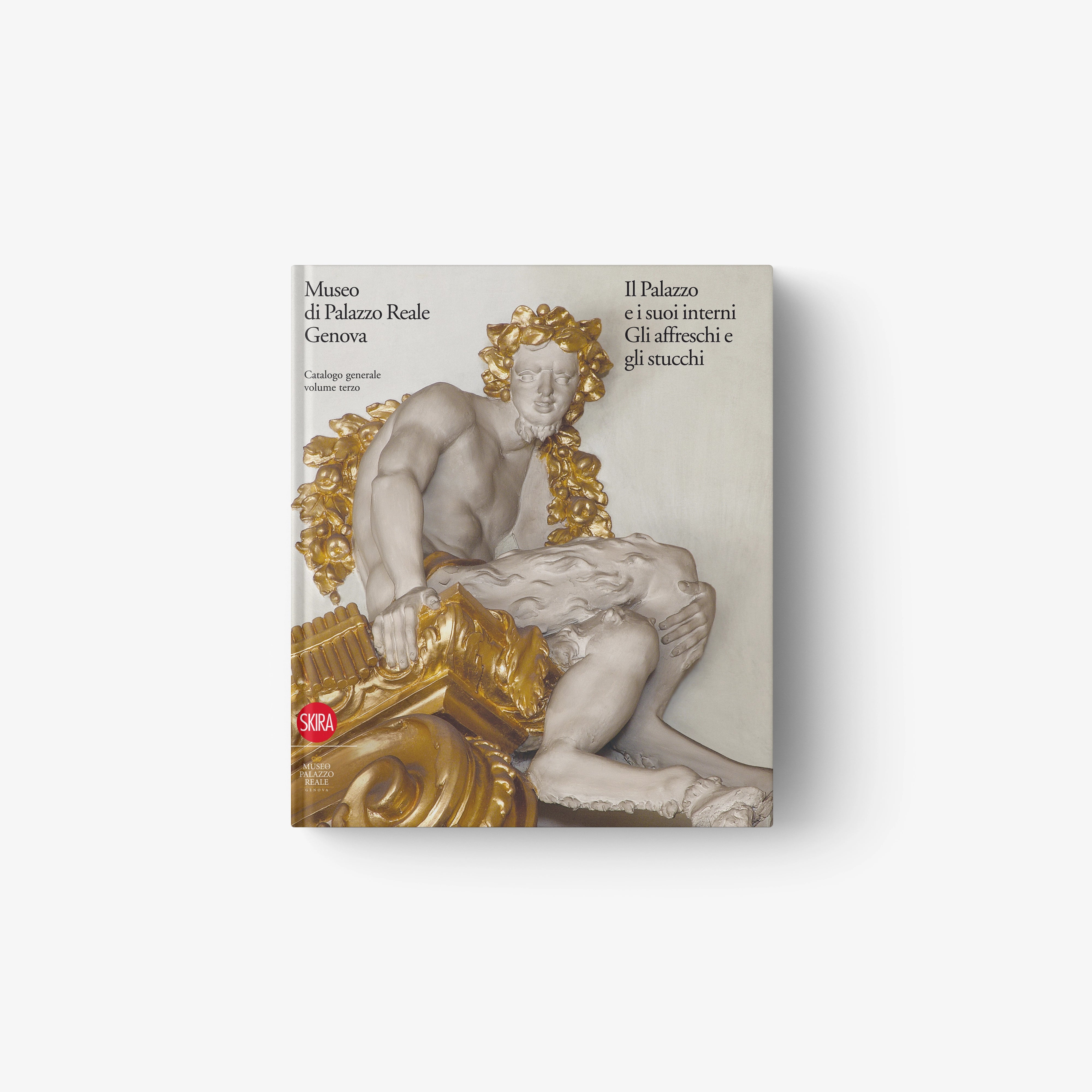 Hardcover art book with classical sculpture graphic and ornate gold filigree cover