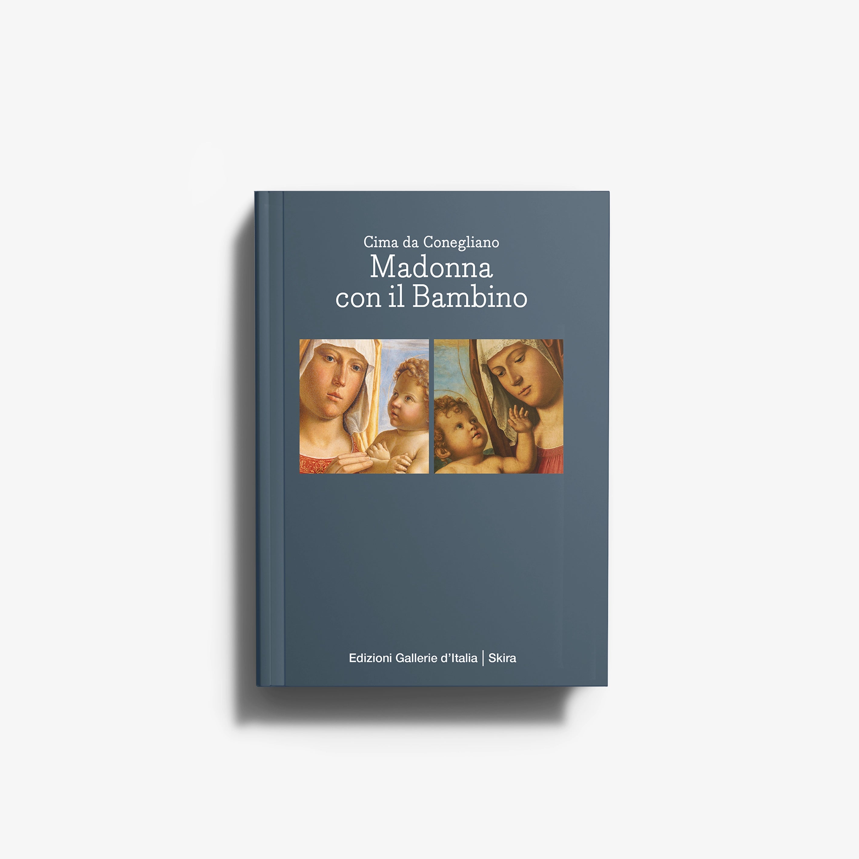 Art book by Skira Arte, blue cover with Madonna con il Bambino painting, Giovanni Battista Cima da Conegliano