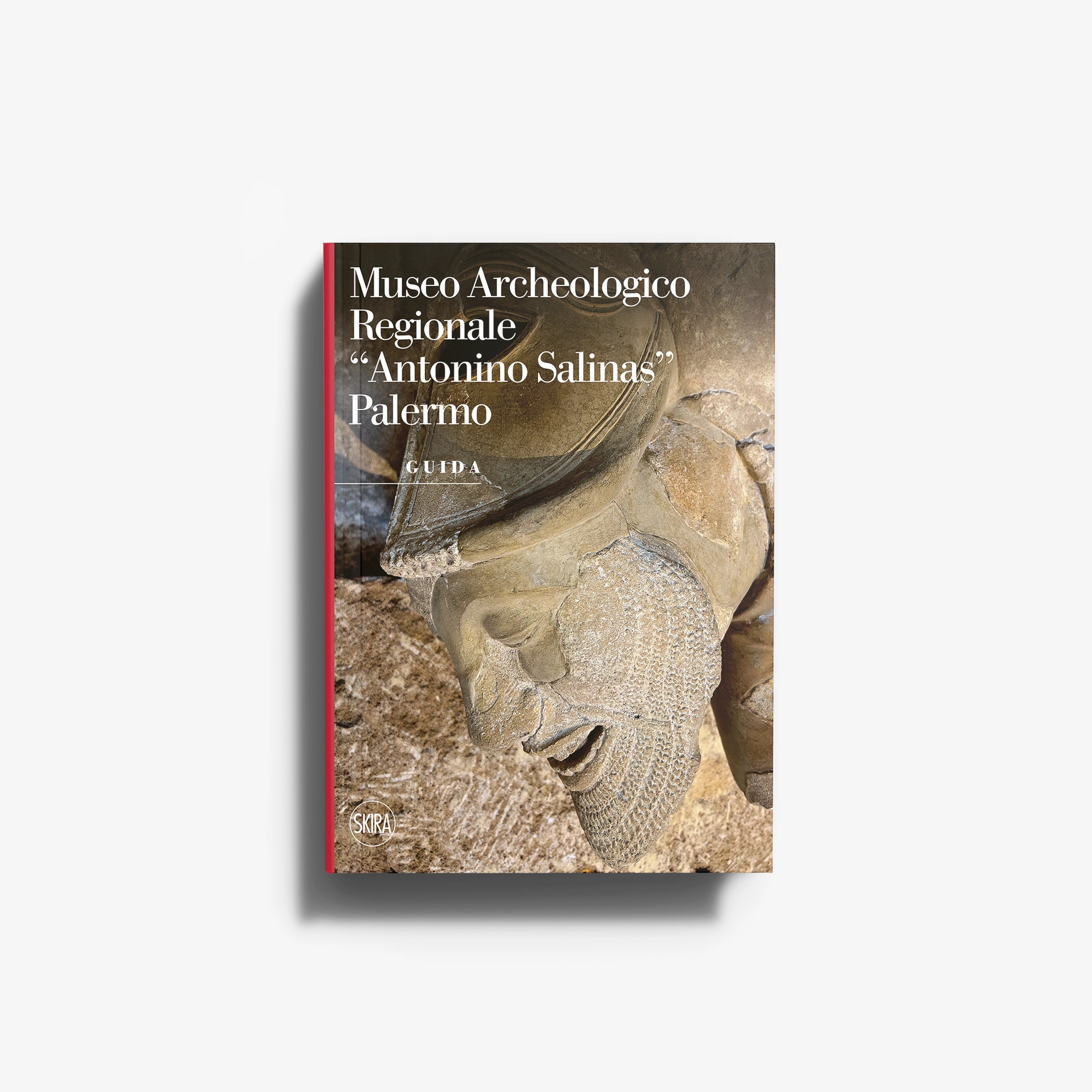 Museum guide book by Skira Arte with sepia stone sculpture cover for Museo archeologico Antonino Salinas Palermo