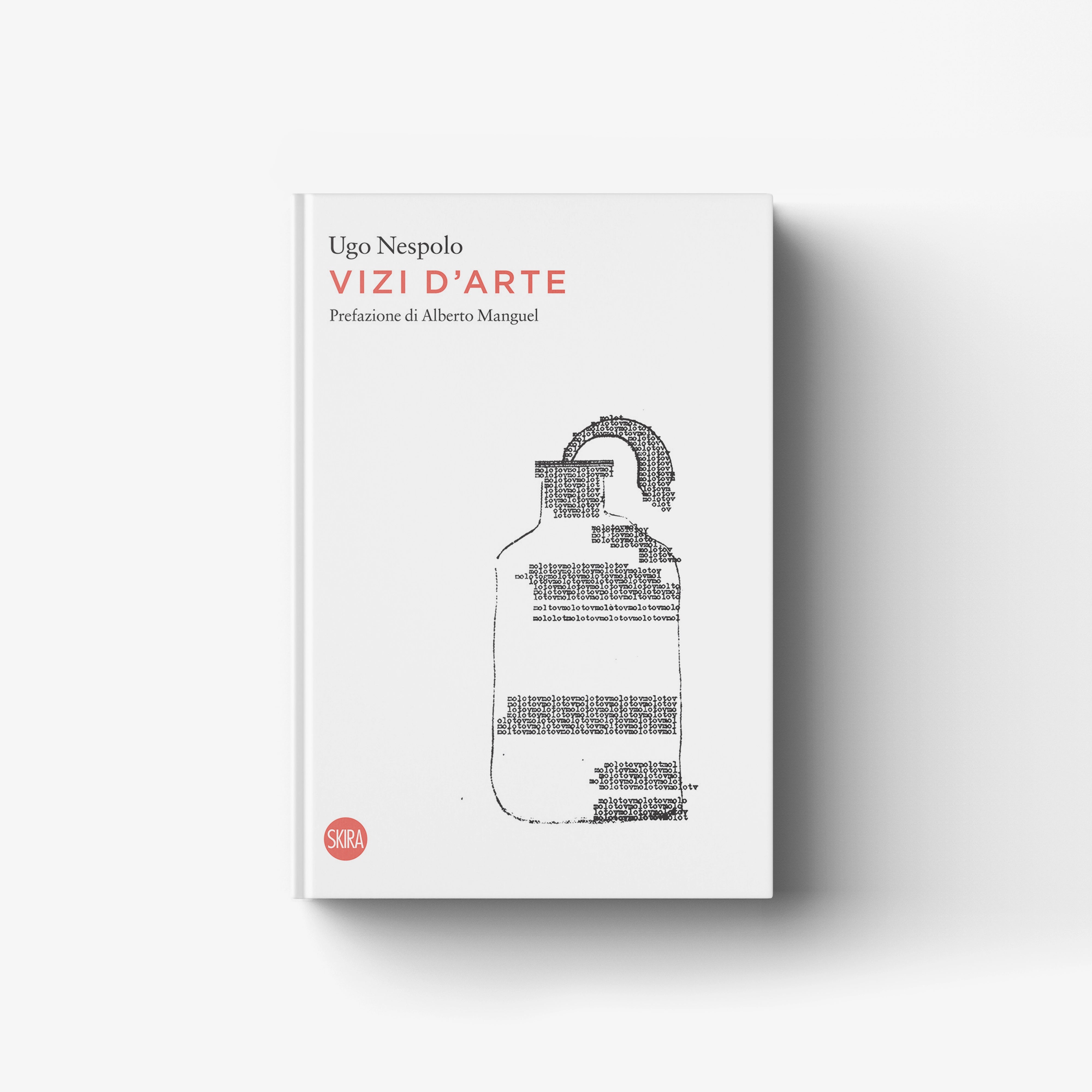 Book Vizi d'arte by Skira Arte with red title text and black line portrait illustration