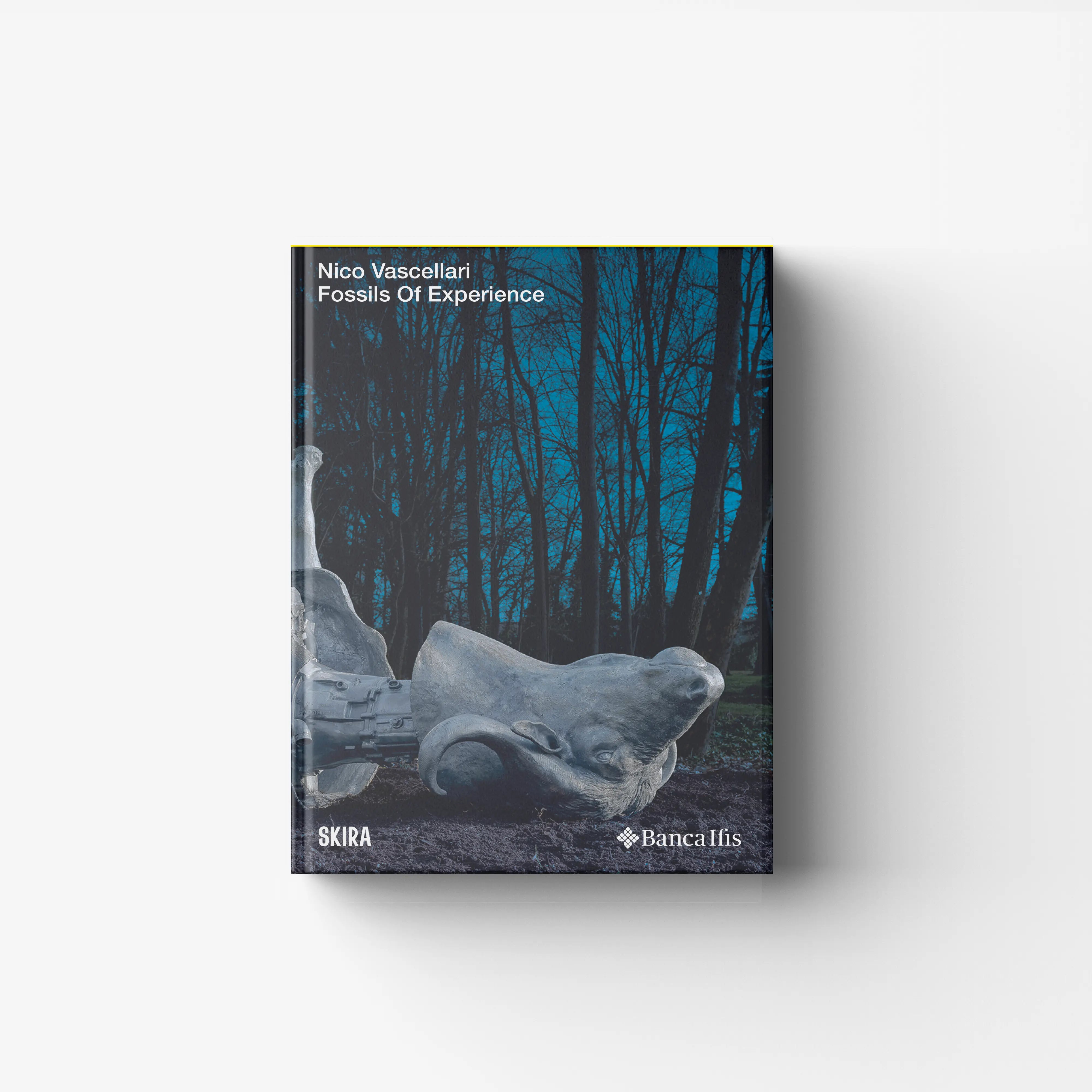 Art book by Skira Arte with blue forest scene cover and horse power critical focus, monografia d'arte contemporanea