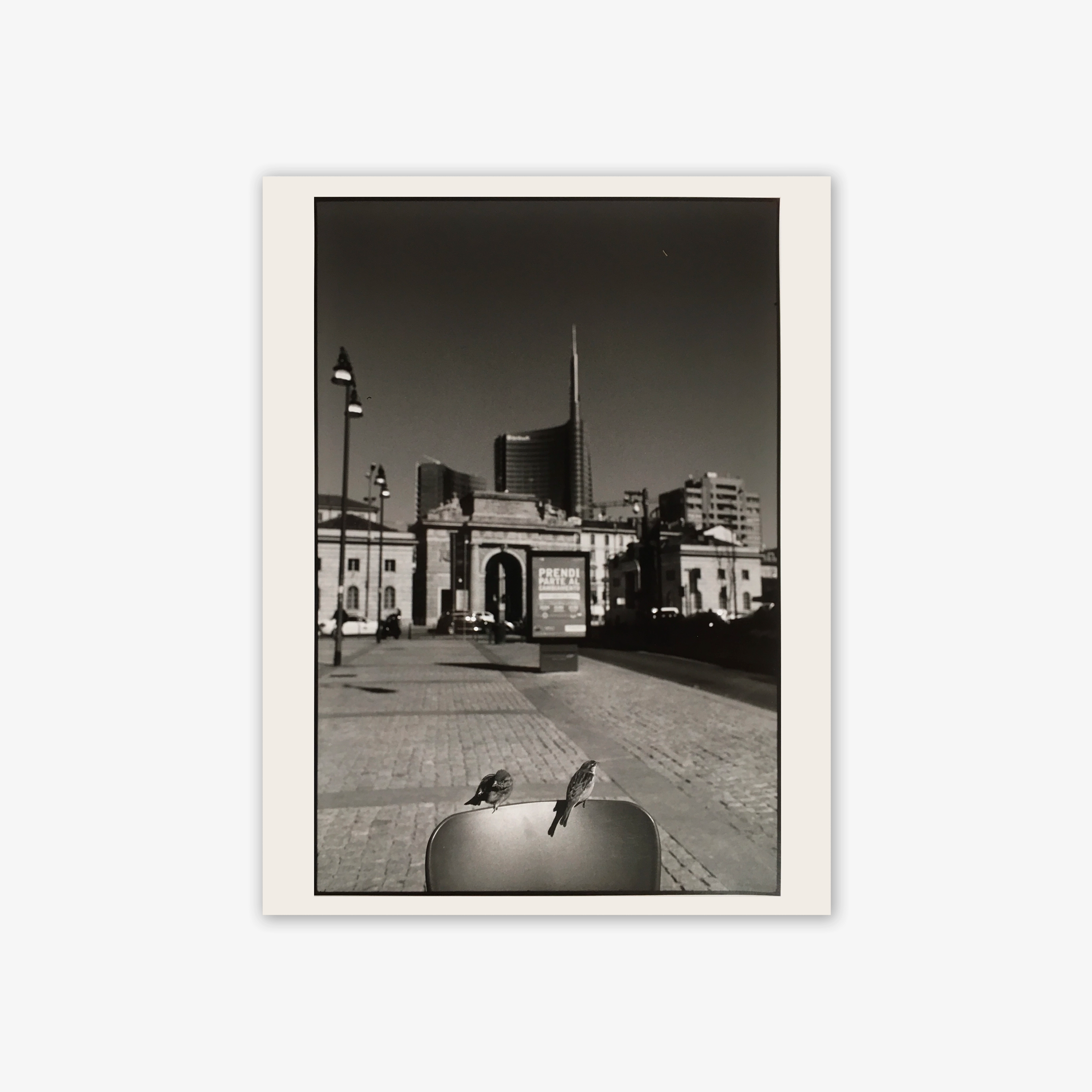 Carlo Orsi Milano 2015 limited edition monochrome cityscape art print, street view