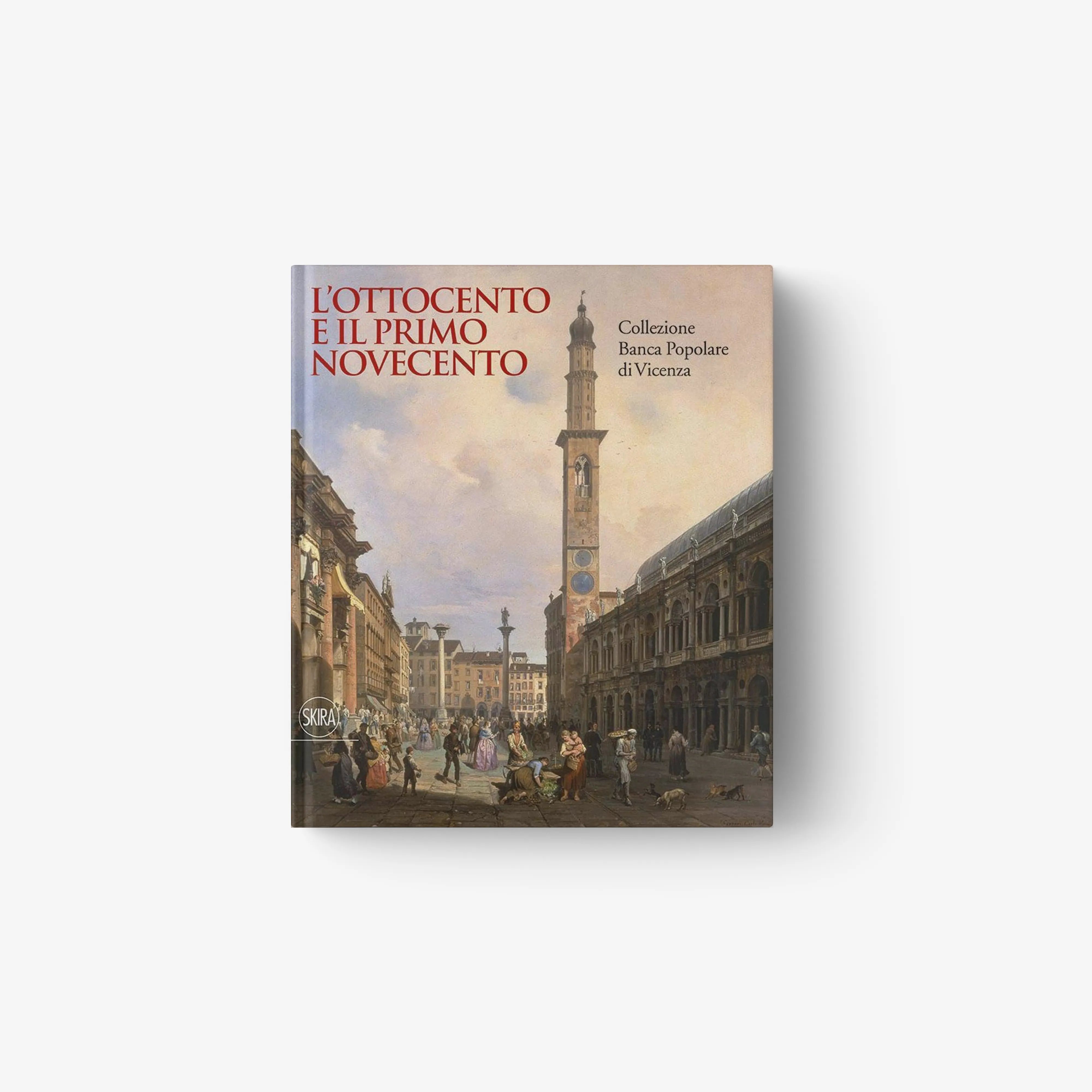 Hardcover book with illustrated city scene cover and red title text