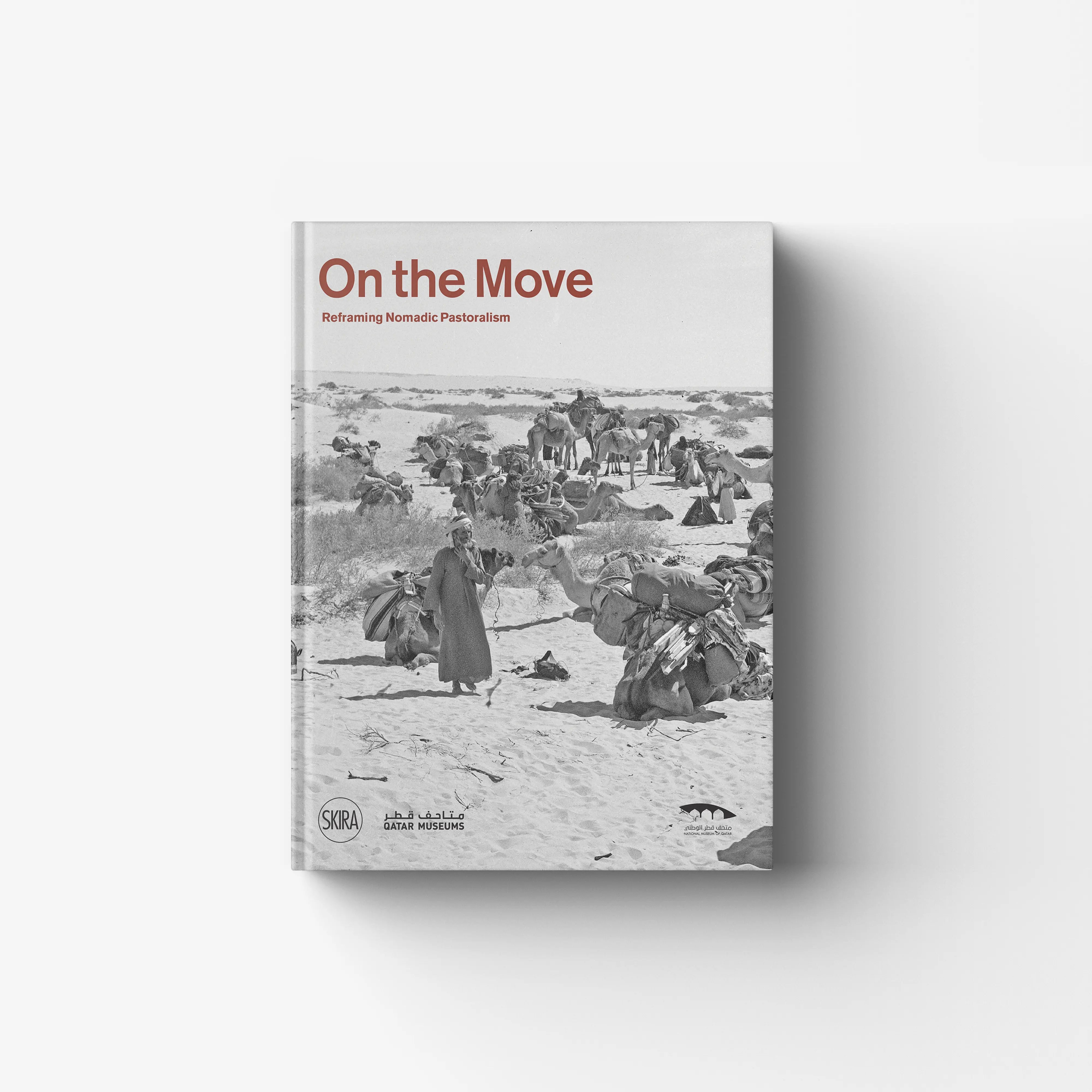 Hardcover book in black and white by Skira Arte, On the Move, ethnography study of nomadic pastoralism