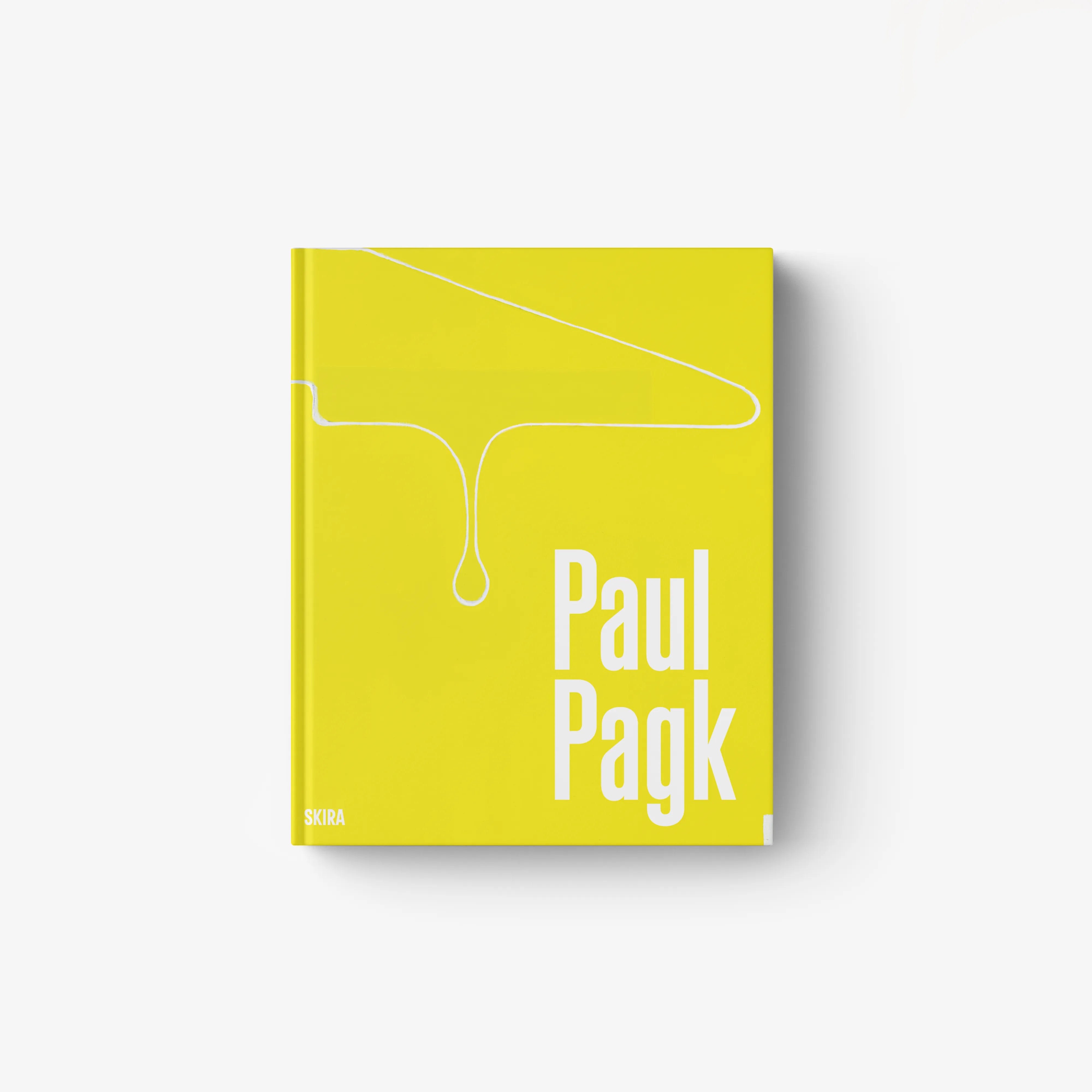 Paul Pagk book cover, bright yellow with white lettering