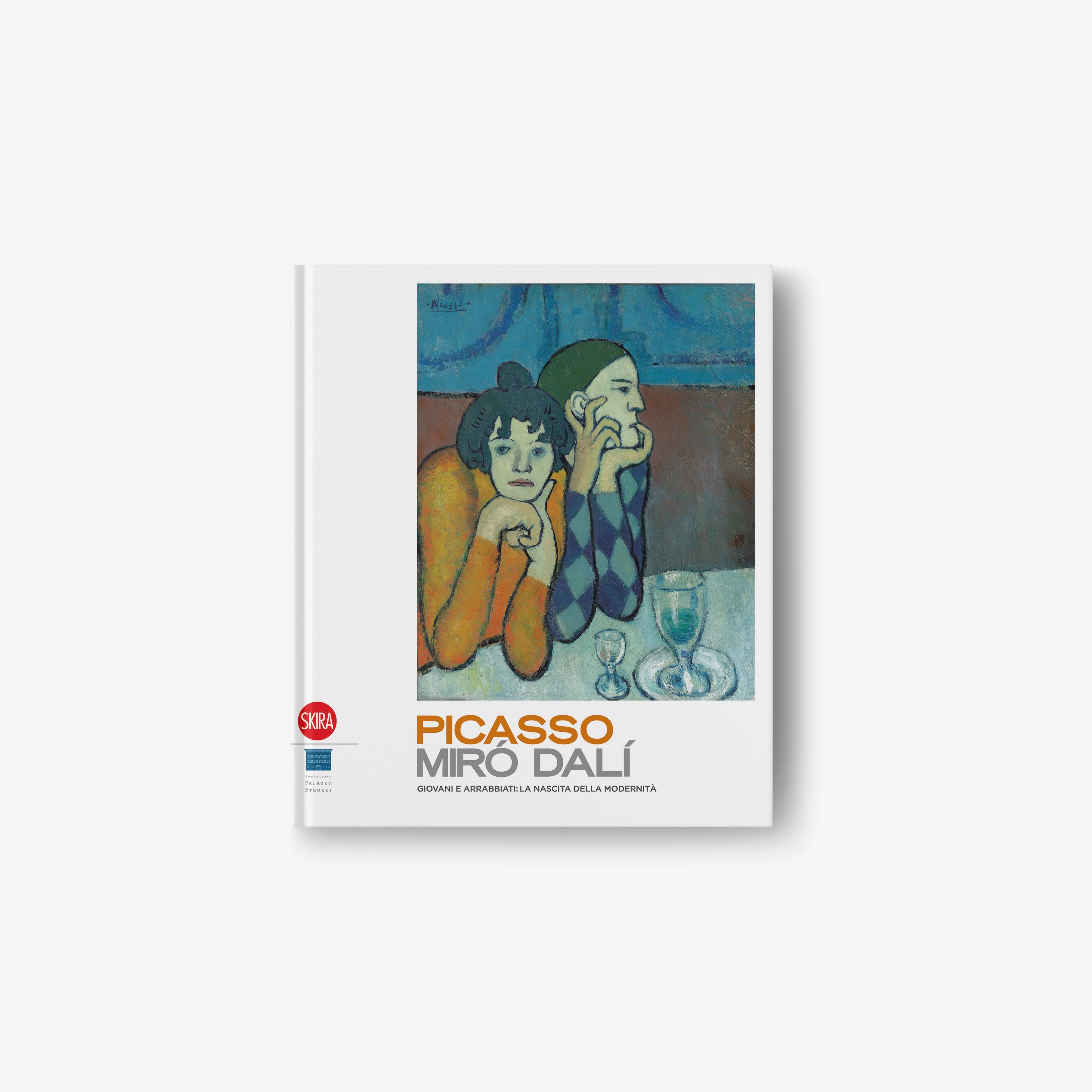 Picasso, Miró, Dalí Italian edition book cover with abstract portrait artwork