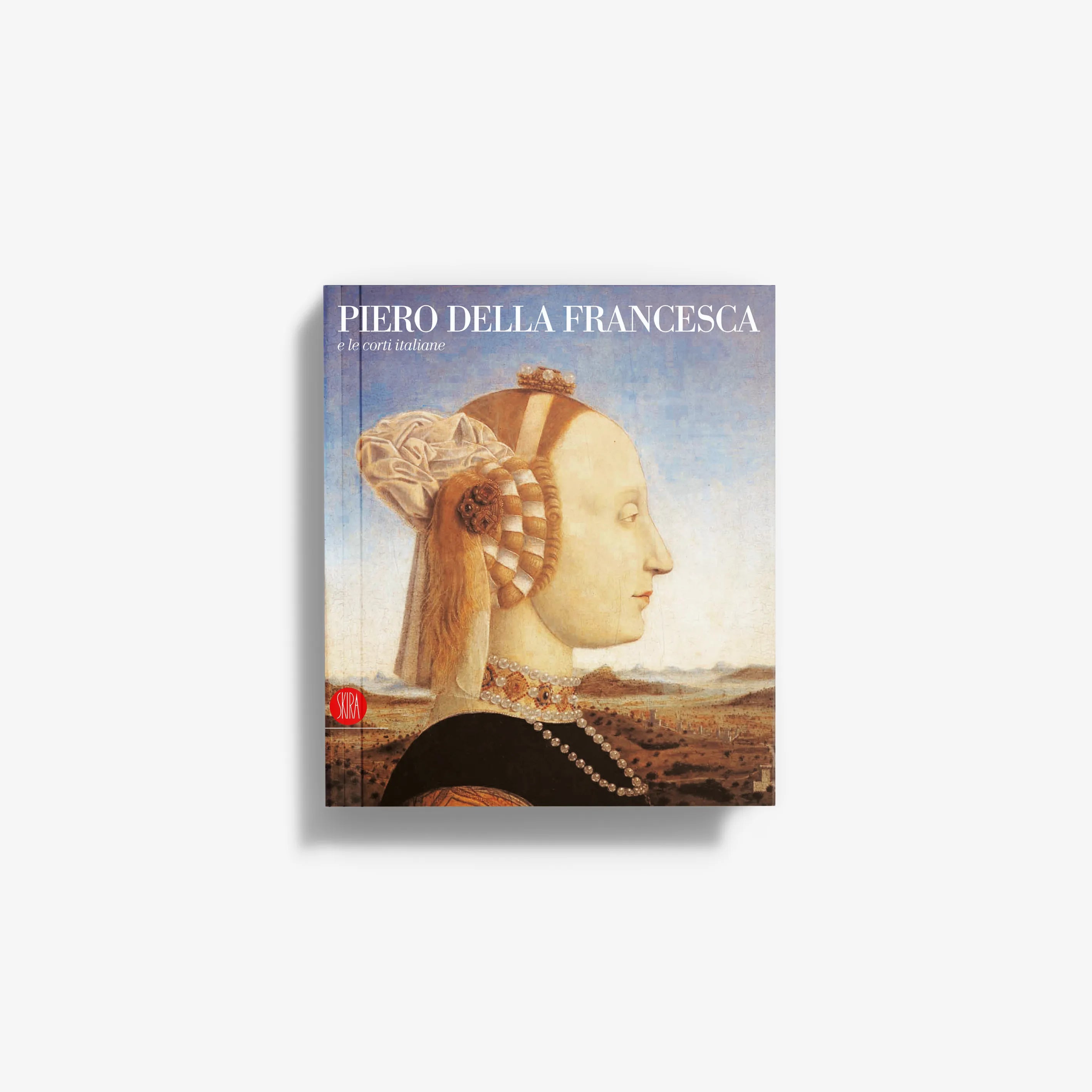 Hardcover art book cover with illustrated profile woman, blue sky, and title text