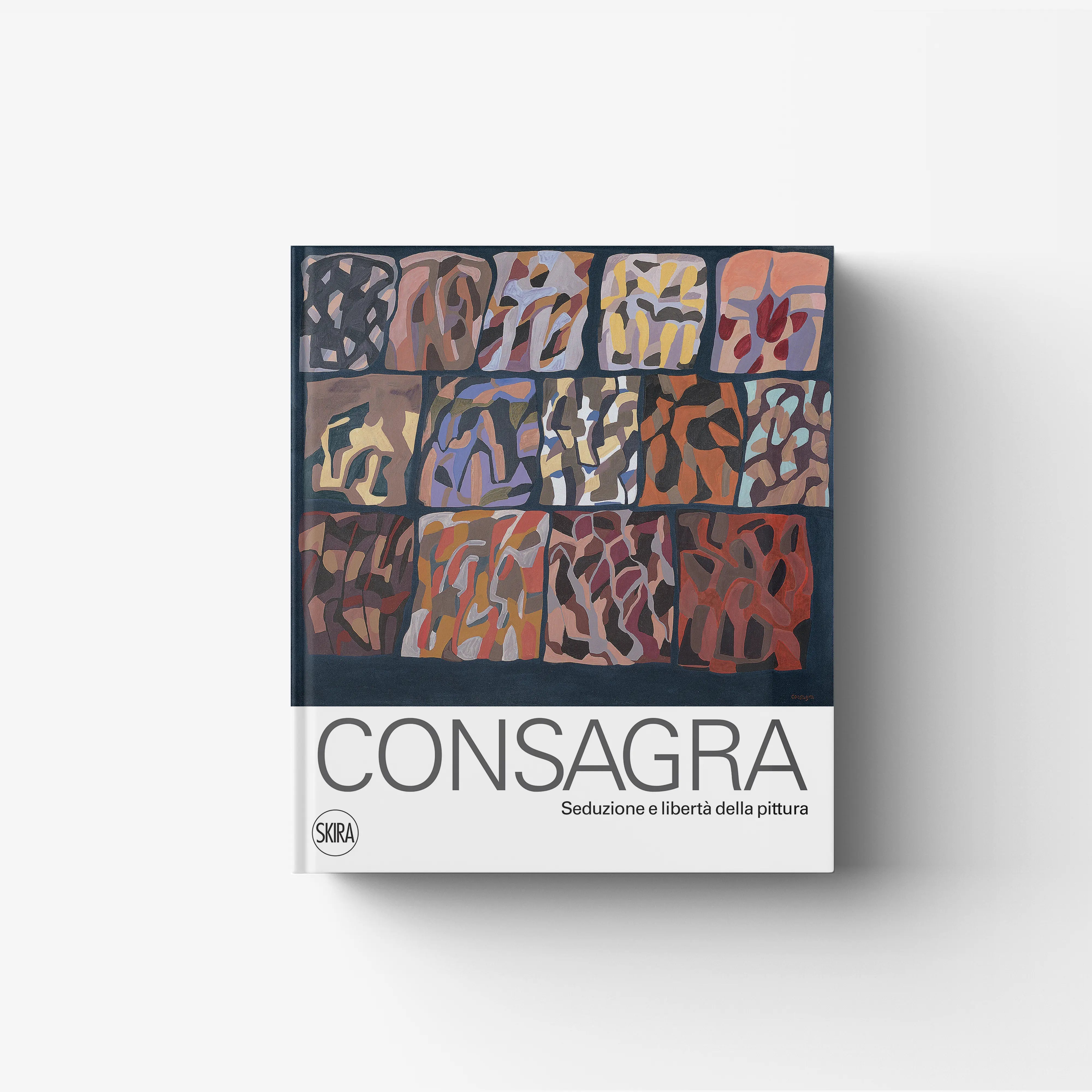 Contemporary art book by Skira Arte with colourful abstract cover and over 40 works by Pietro Consagra