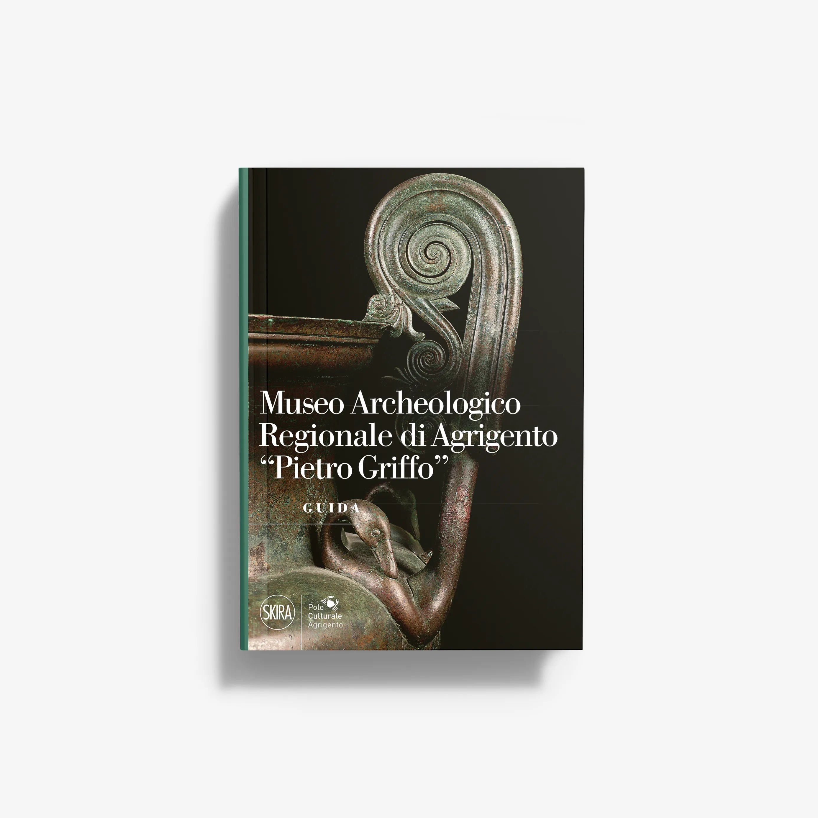 Tourist guide book by Skira Arte with green and bronze statue cover, Museo Archeologico di Agrigento