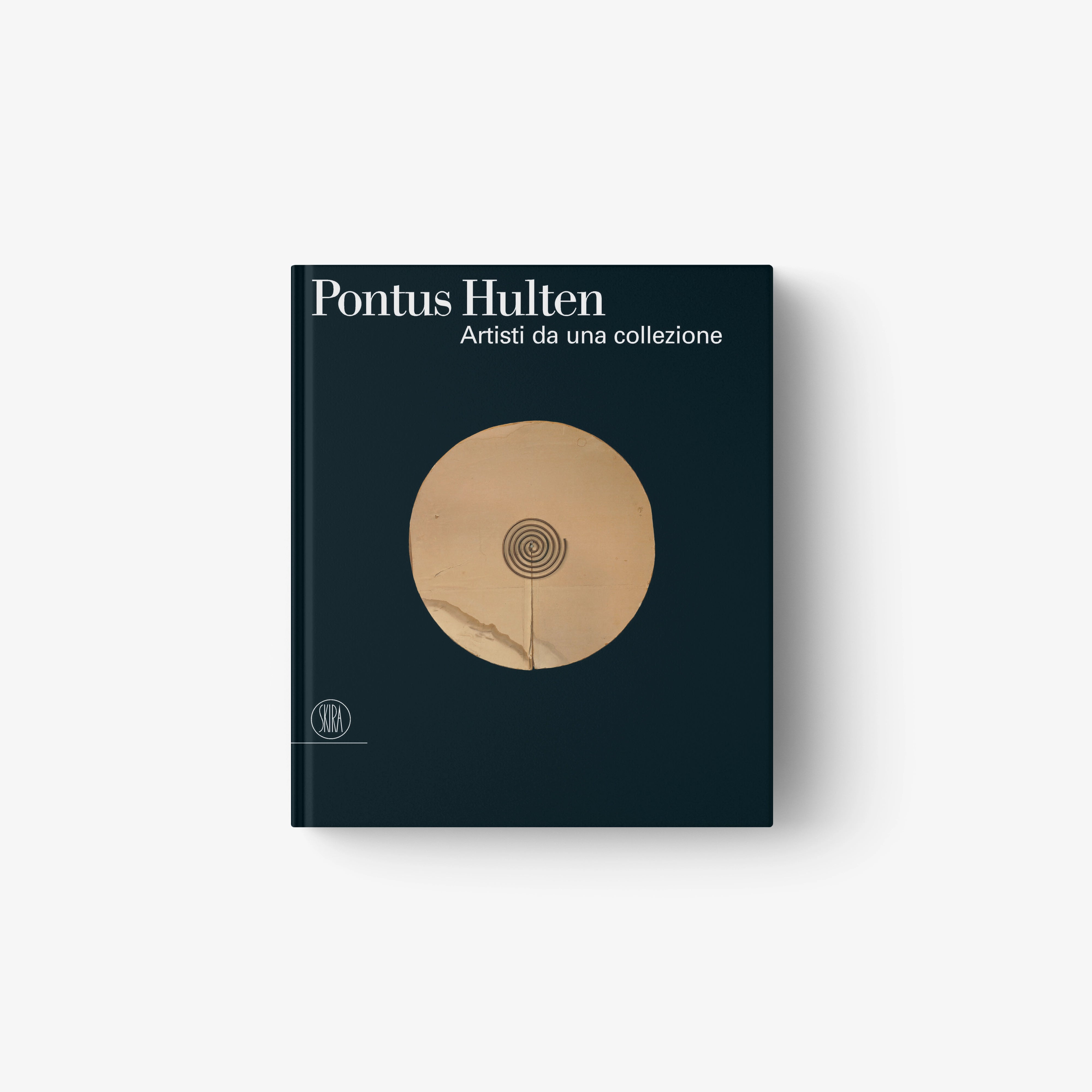 Pontus Hulten trade edition art book, dark cover with circular abstract print.