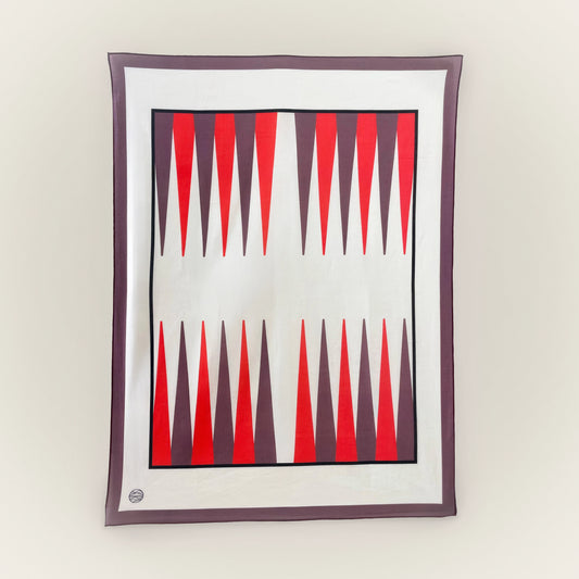 Skira Scarf Red Backgammon