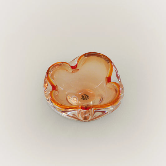 Stylish glass tray Touch of orange